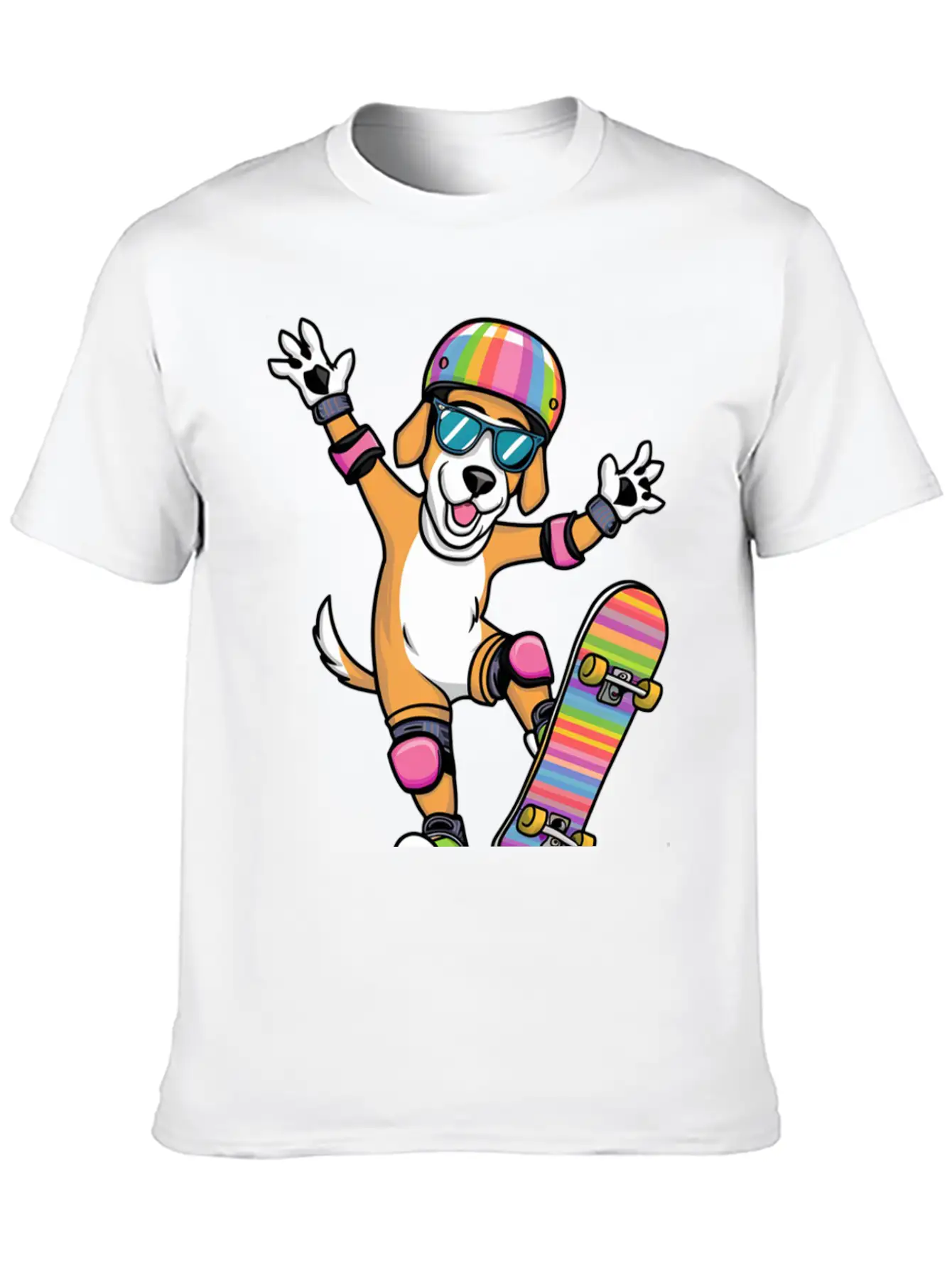 Dog SKATEBOARD Basic Graphic T-Shirt – Daily Comfort In Soft Cotton