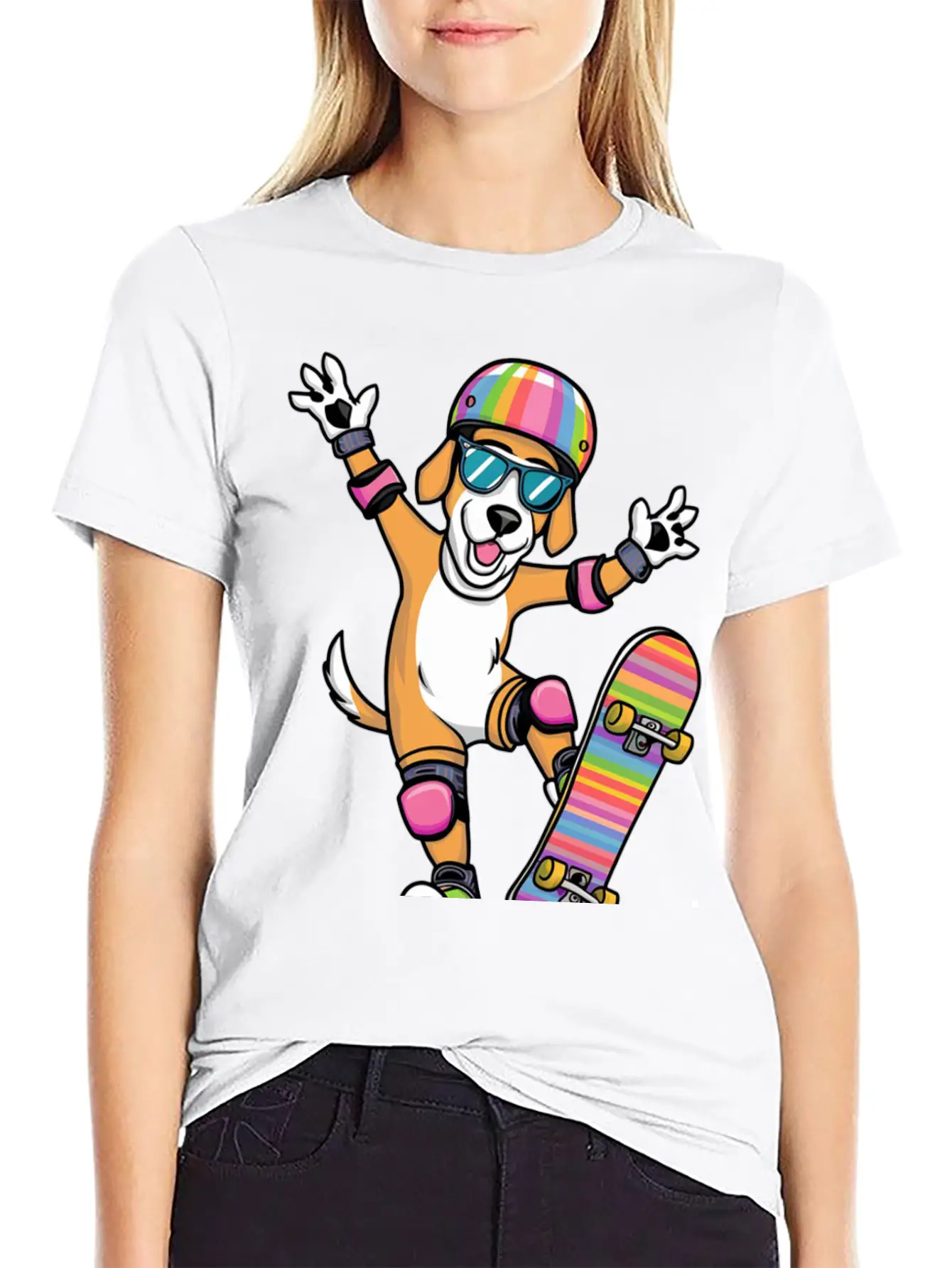 Dog SKATEBOARD Basic Graphic T-Shirt – Daily Comfort In Soft Cotton
