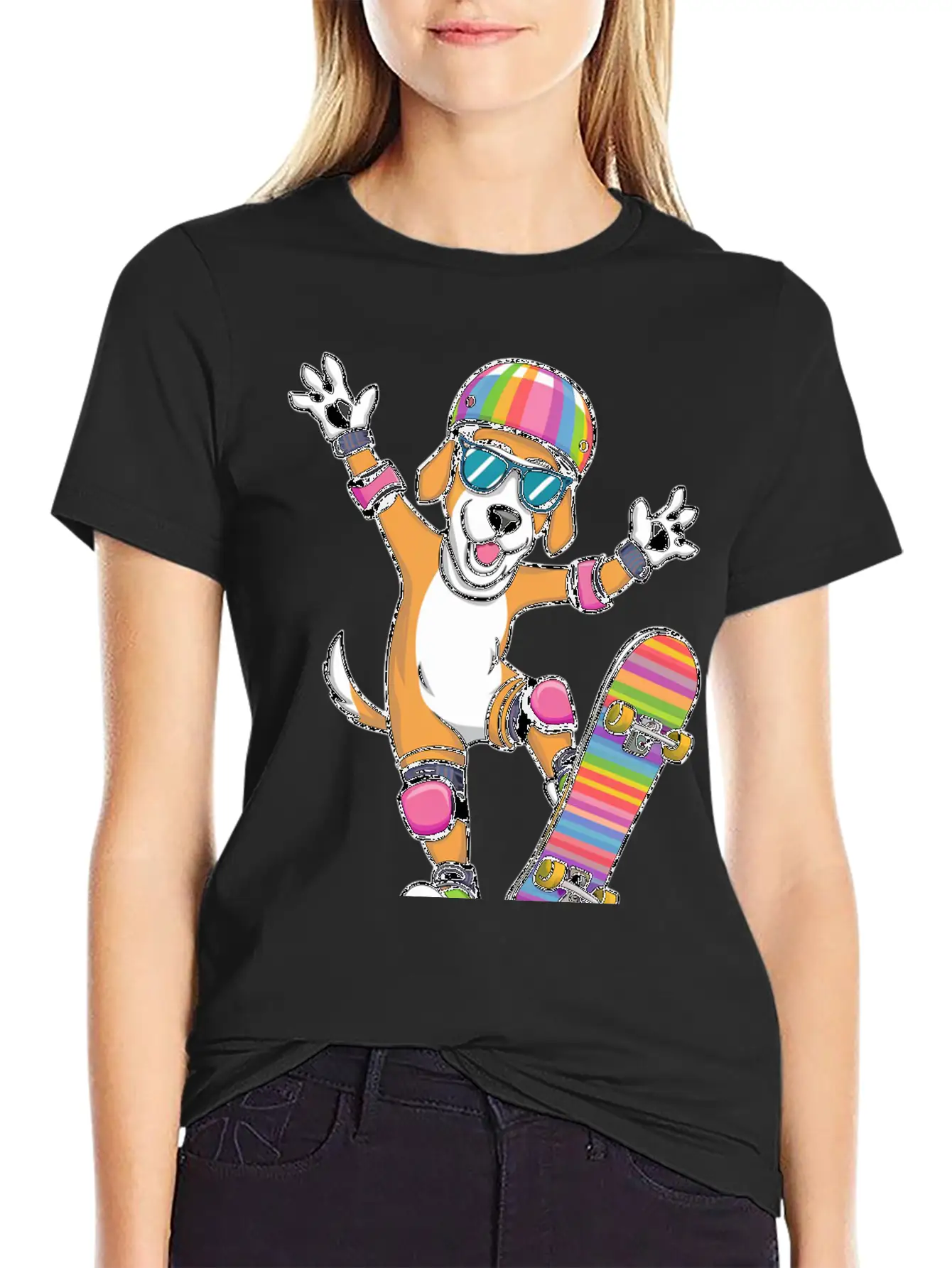 Dog SKATEBOARD Basic Graphic T-Shirt – Daily Comfort In Soft Cotton