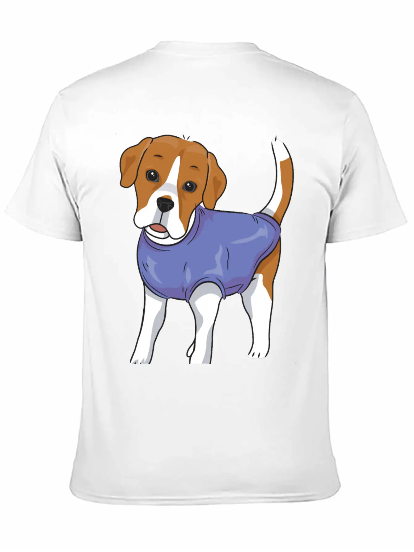 Dog- Standing Dog Wearing Shirt Basic Graphic T-Shirt – Daily Comfort In Soft Cotton