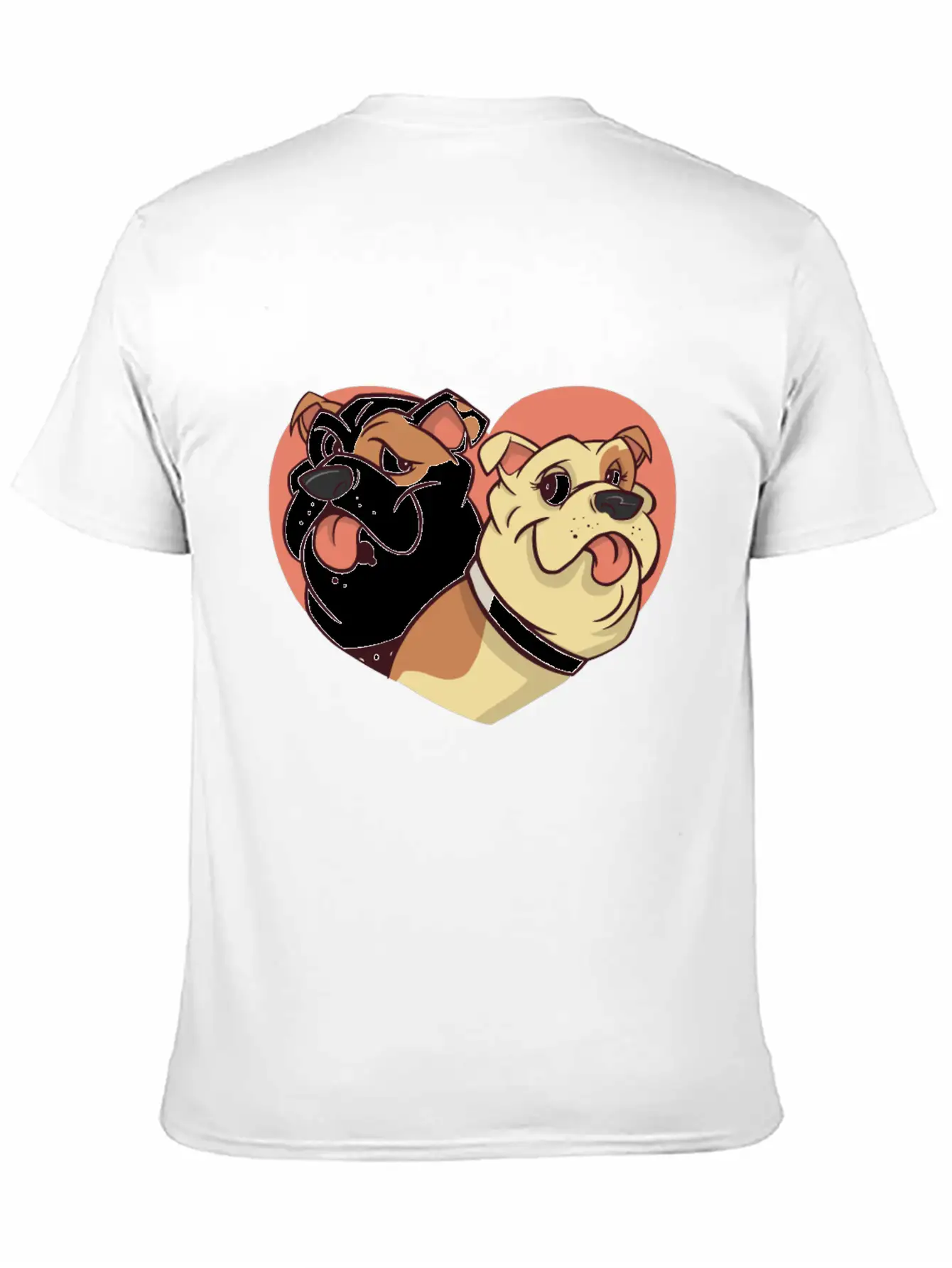 Dog With Heart Dogs Dog Lover Doggy Bulldog Timeless Short Sleeve Tee – Comfy And Minimalist Design