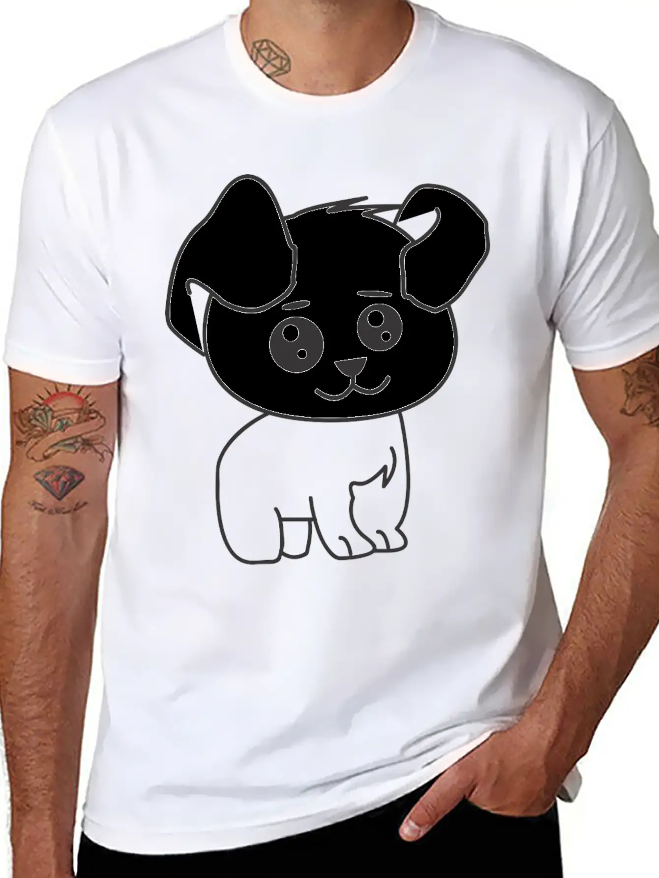 Dog329 Unisex Short Sleeve Soft Cotton T-Shirt – Casual Everyday Wear