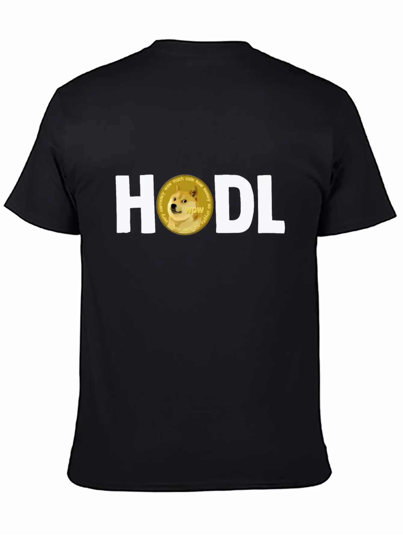 Doge Dogecoin Crypto HODL Gift Unisex Short Sleeve Soft Cotton T-Shirt – Casual Everyday Wear