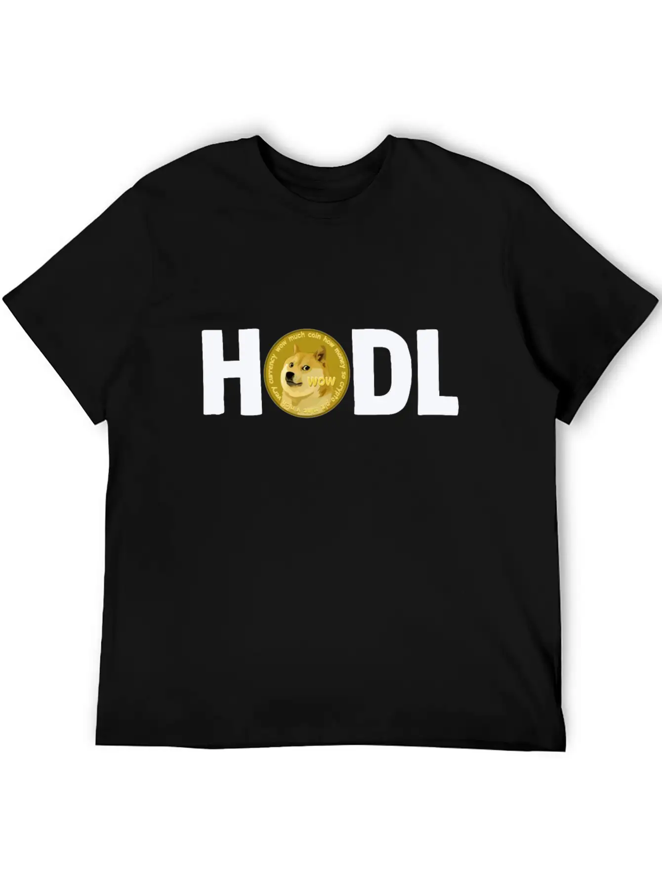 Doge Dogecoin Crypto HODL Gift Unisex Short Sleeve Soft Cotton T-Shirt – Casual Everyday Wear