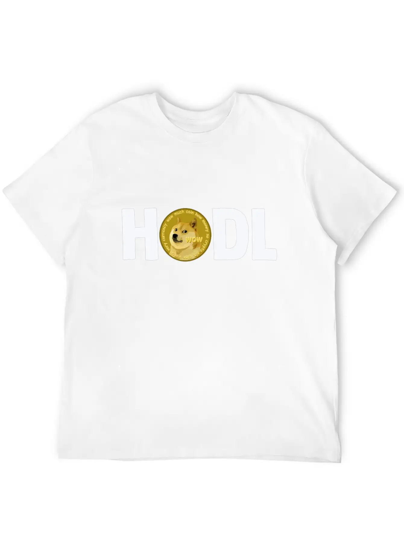 Doge Dogecoin Crypto HODL Gift Unisex Short Sleeve Soft Cotton T-Shirt – Casual Everyday Wear