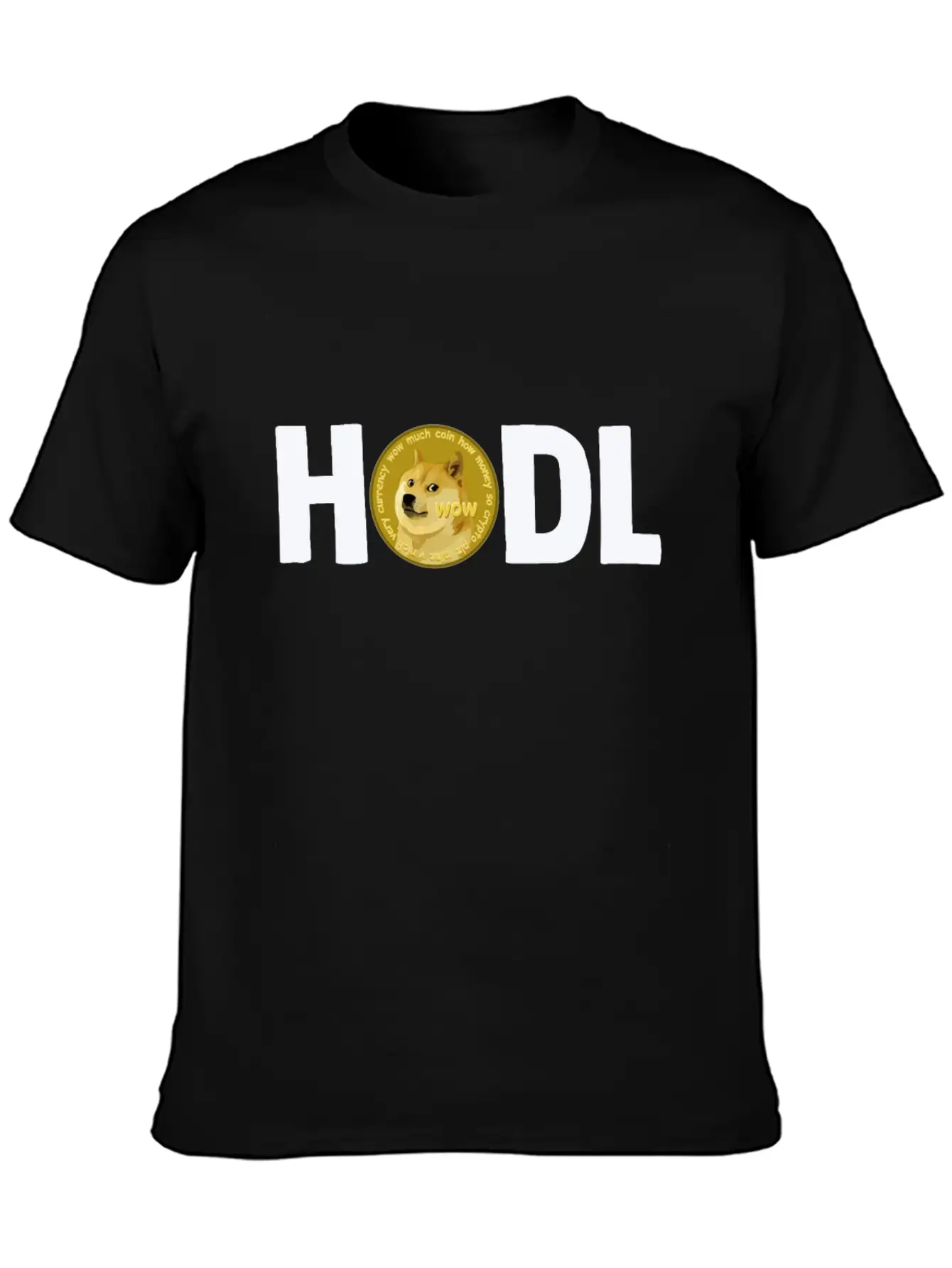 Doge Dogecoin Crypto HODL Gift Unisex Short Sleeve Soft Cotton T-Shirt – Casual Everyday Wear