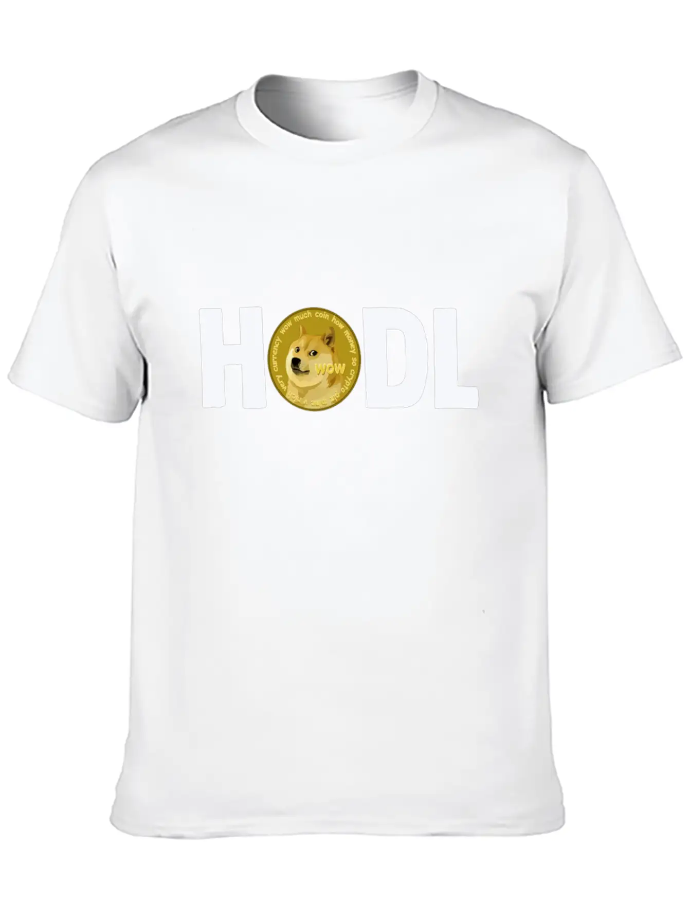 Doge Dogecoin Crypto HODL Gift Unisex Short Sleeve Soft Cotton T-Shirt – Casual Everyday Wear