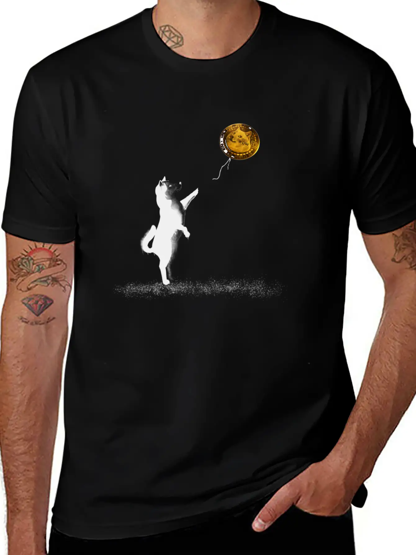 Doge Street Art Stylish Everyday T-Shirt – Unisex Basic Cotton Tee