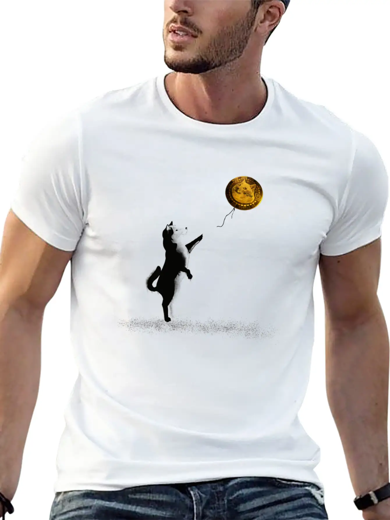 Doge Street Art Stylish Everyday T-Shirt – Unisex Basic Cotton Tee