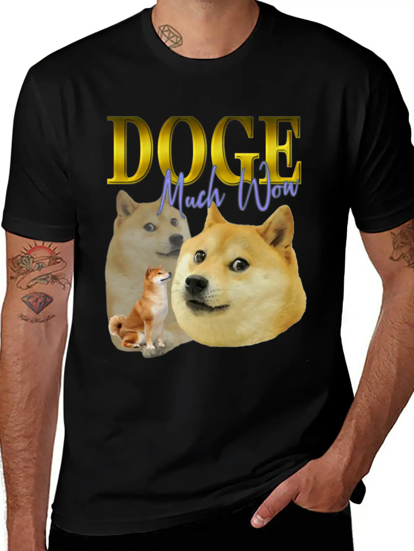 DOGE TRIBUTE 90S RETRO Unisex Short Sleeve Soft Cotton T-Shirt – Casual Everyday Wear