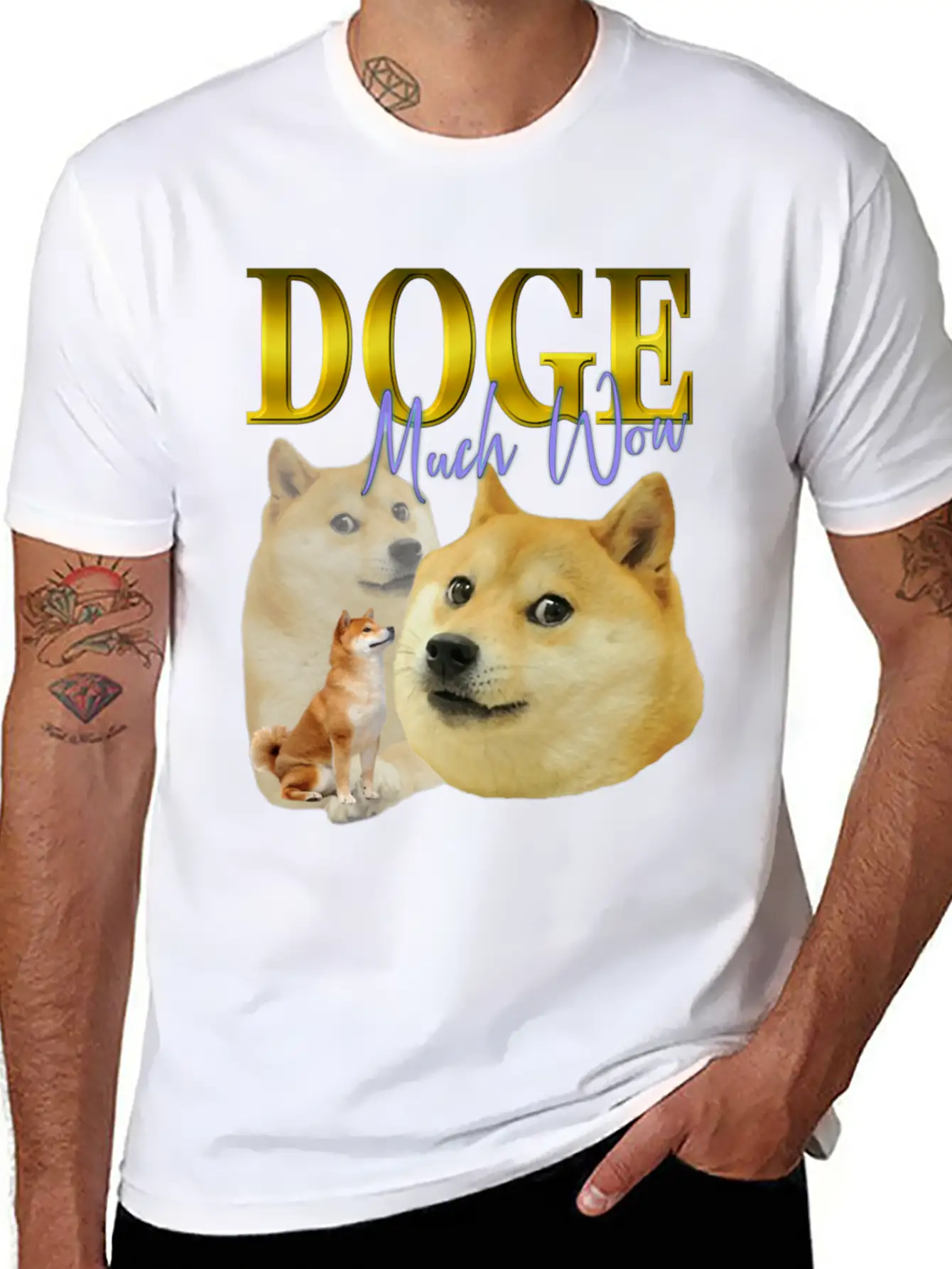 DOGE TRIBUTE 90S RETRO Unisex Short Sleeve Soft Cotton T-Shirt – Casual Everyday Wear