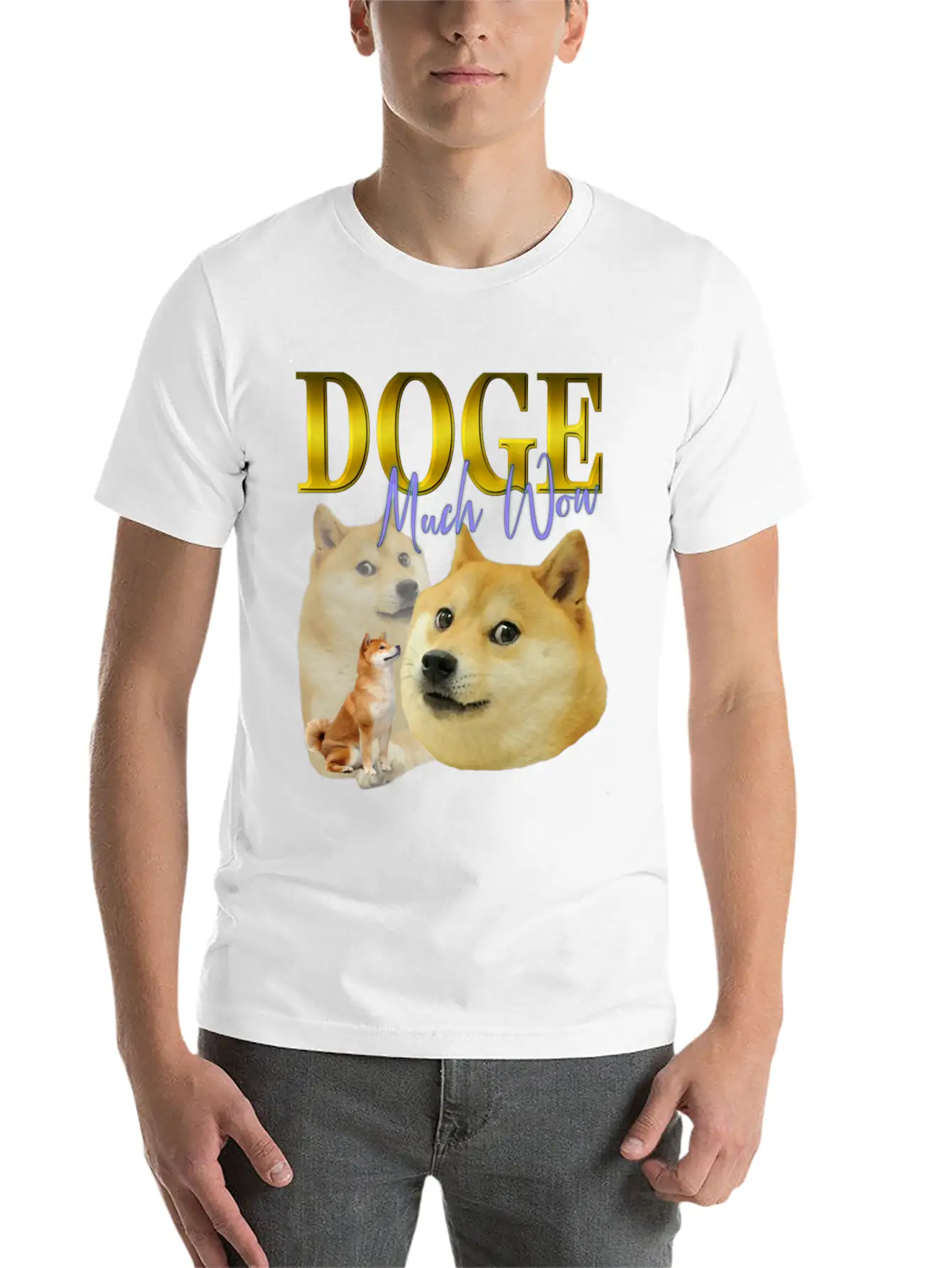 DOGE TRIBUTE 90S RETRO Unisex Short Sleeve Soft Cotton T-Shirt – Casual Everyday Wear