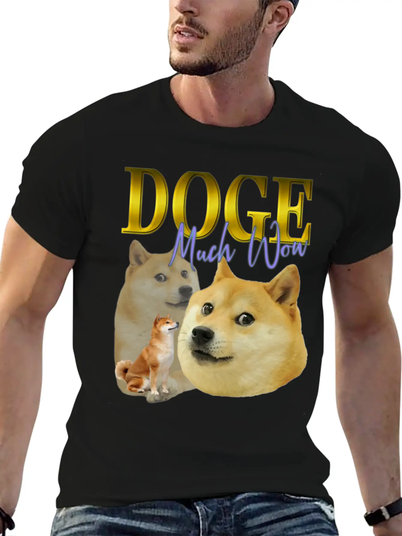 DOGE TRIBUTE 90S RETRO Unisex Short Sleeve Soft Cotton T-Shirt – Casual Everyday Wear