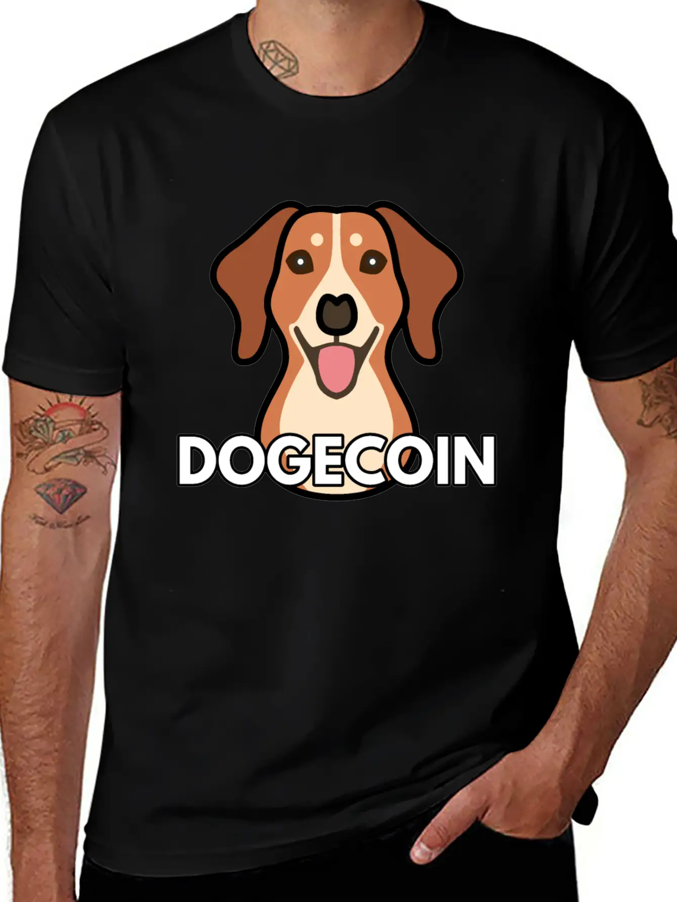 Dogecoin Comfortable Minimalist Graphic Tee – Summer Style Essential