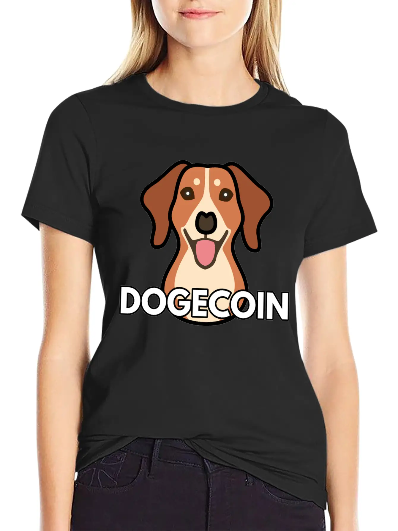 Dogecoin Comfortable Minimalist Graphic Tee – Summer Style Essential