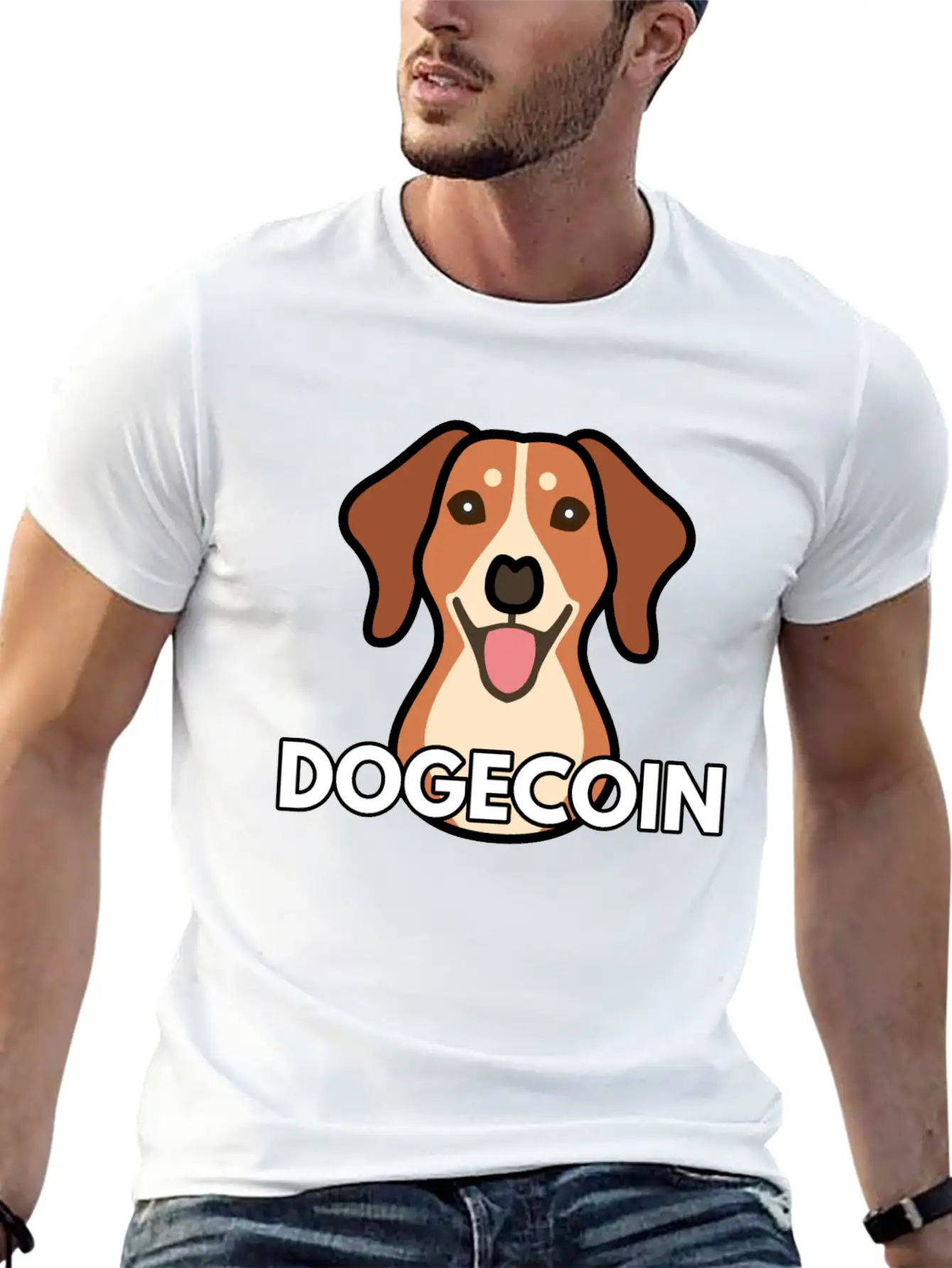 Dogecoin Comfortable Minimalist Graphic Tee – Summer Style Essential