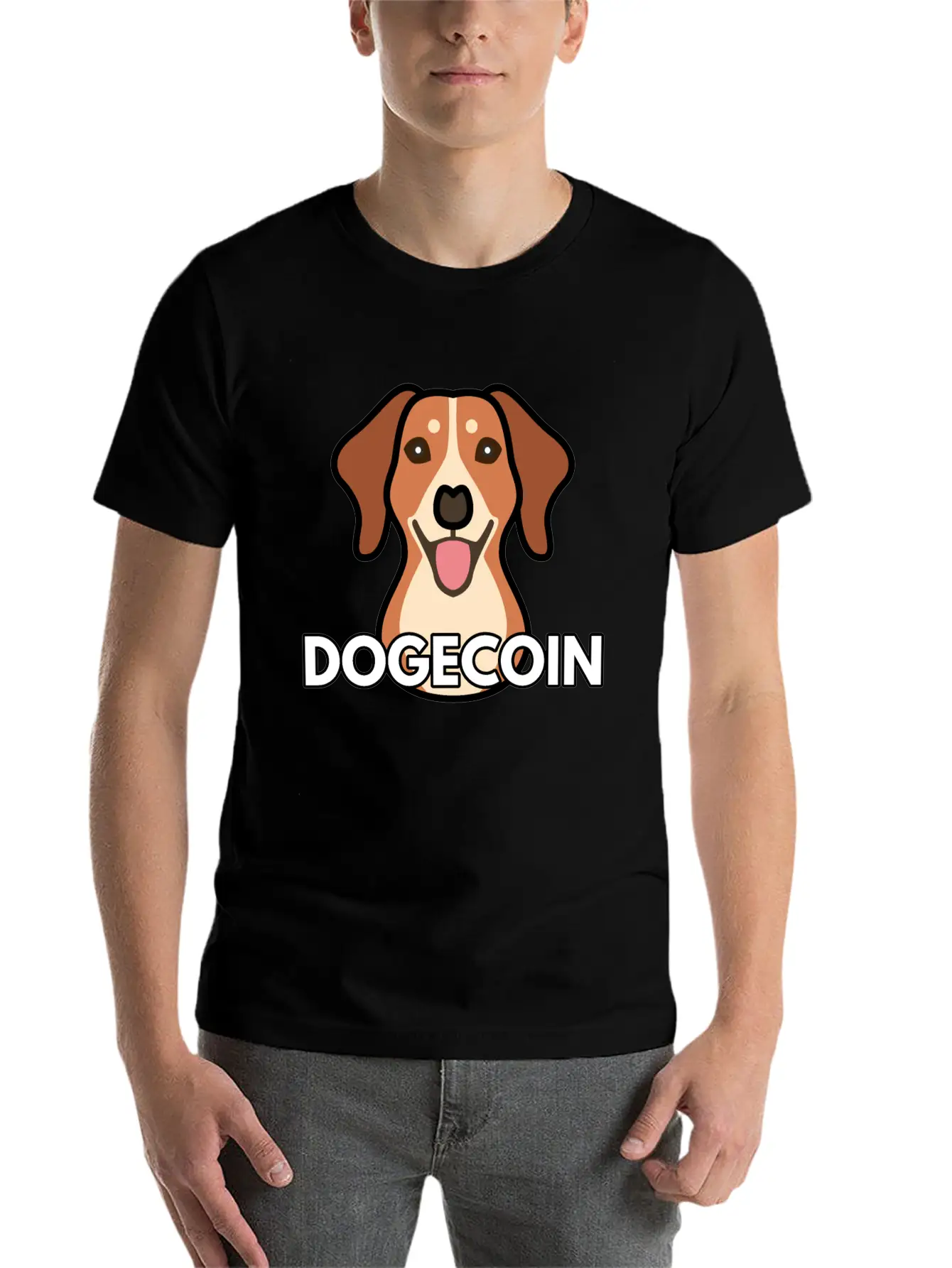 Dogecoin Comfortable Minimalist Graphic Tee – Summer Style Essential