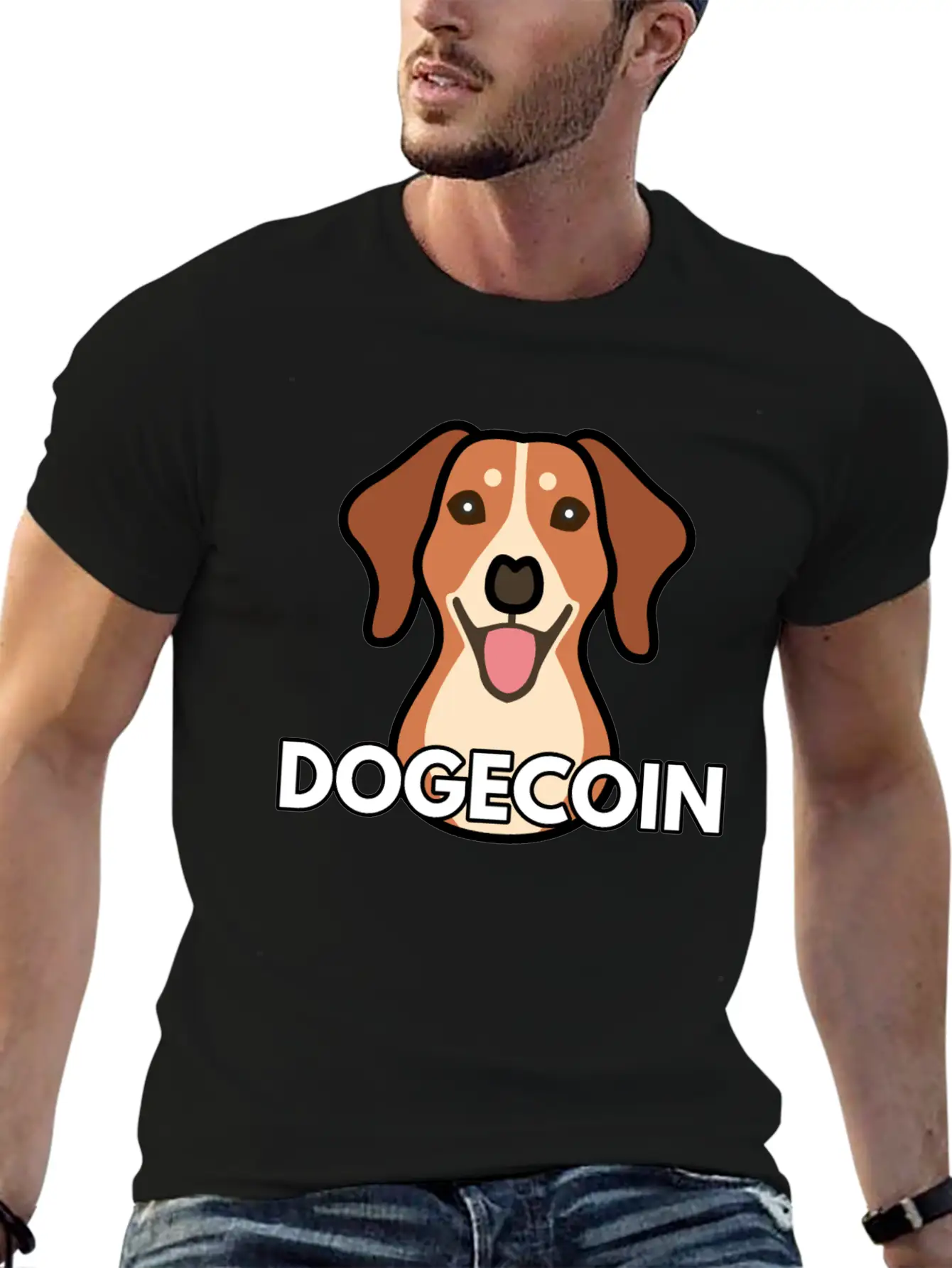 Dogecoin Comfortable Minimalist Graphic Tee – Summer Style Essential
