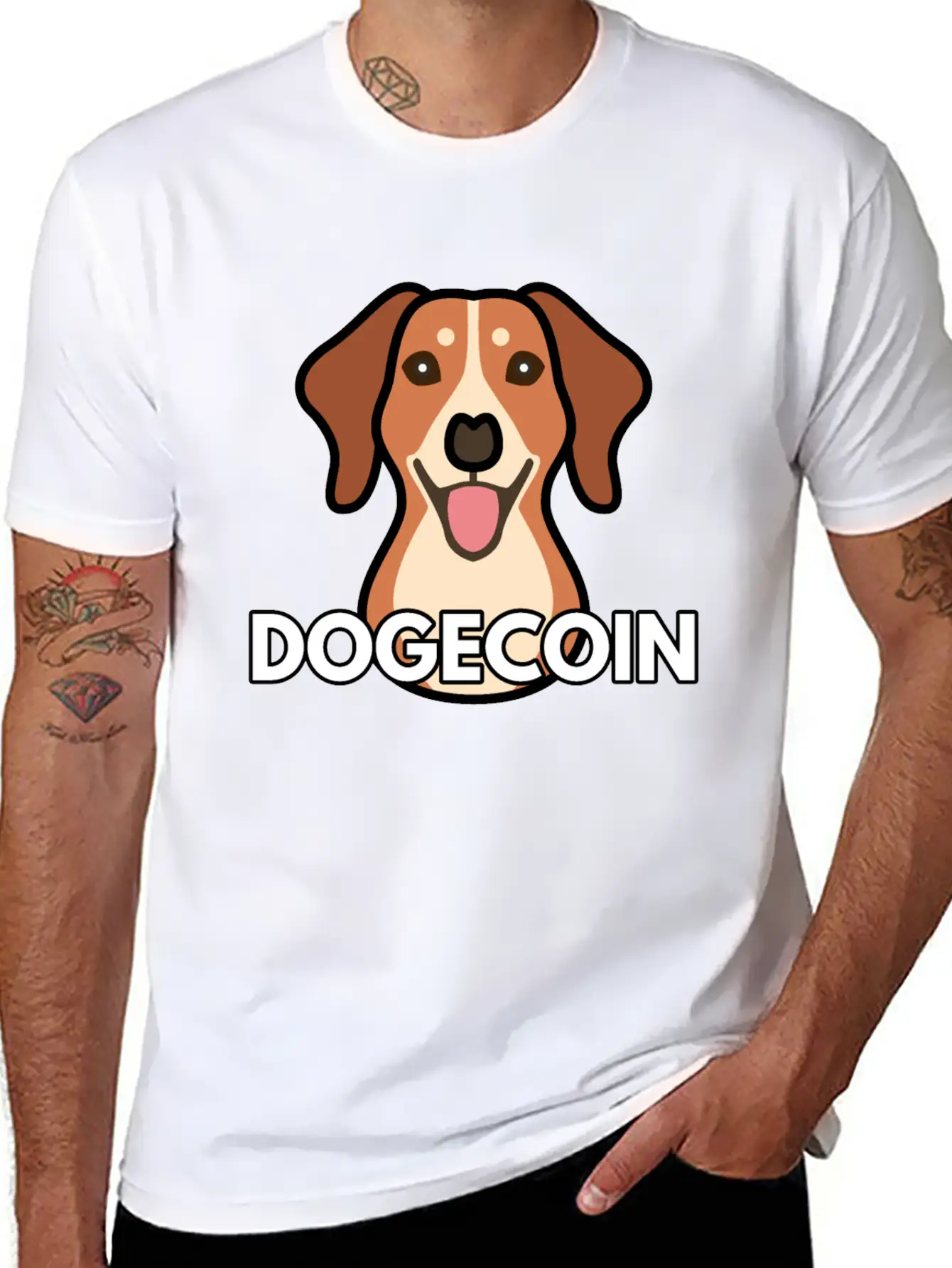 Dogecoin Comfortable Minimalist Graphic Tee – Summer Style Essential