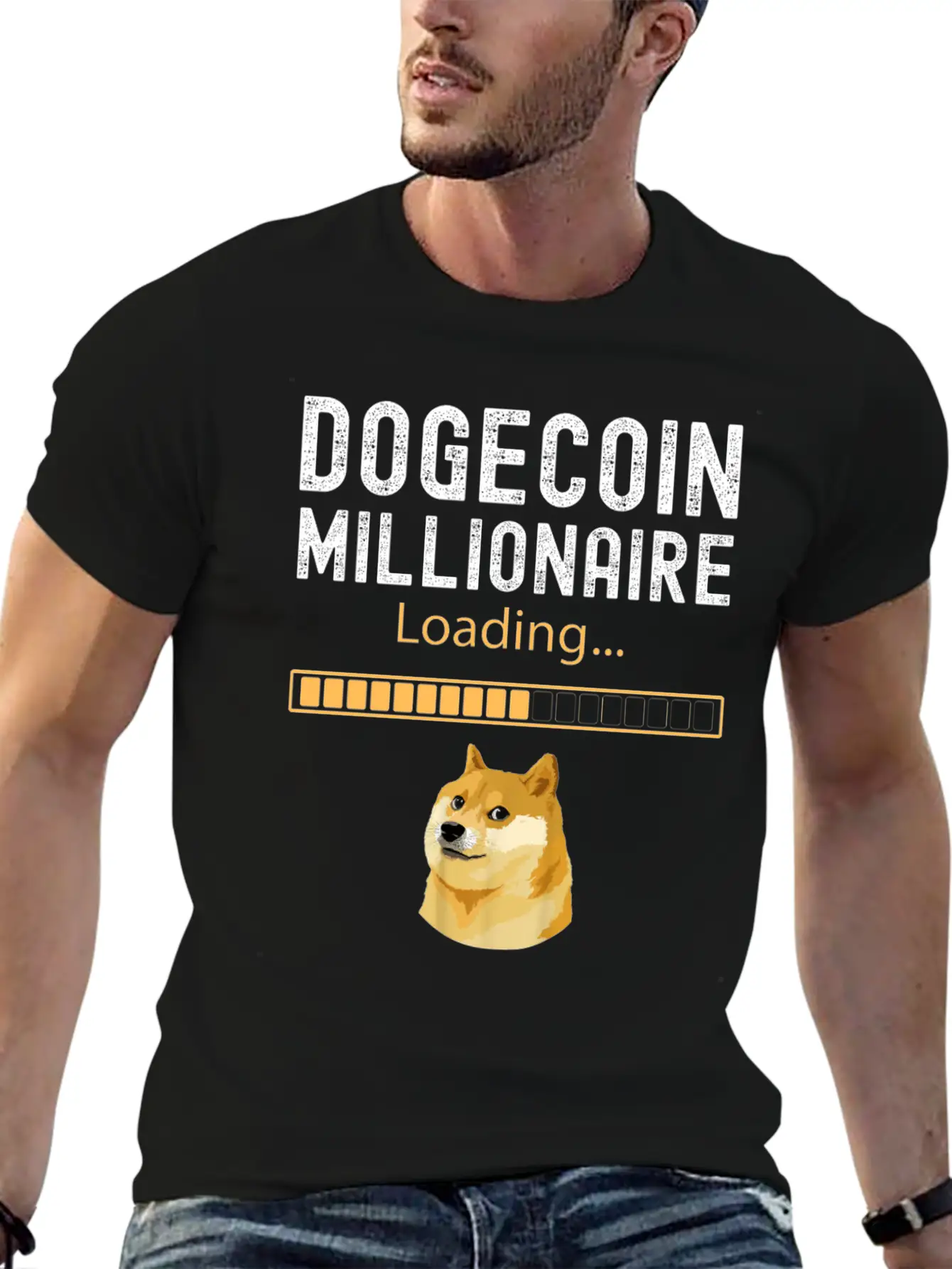 Dogecoin Millionaire Loading Funny Investor BTC Ho Comfortable Minimalist Graphic Tee – Summer Style Essential
