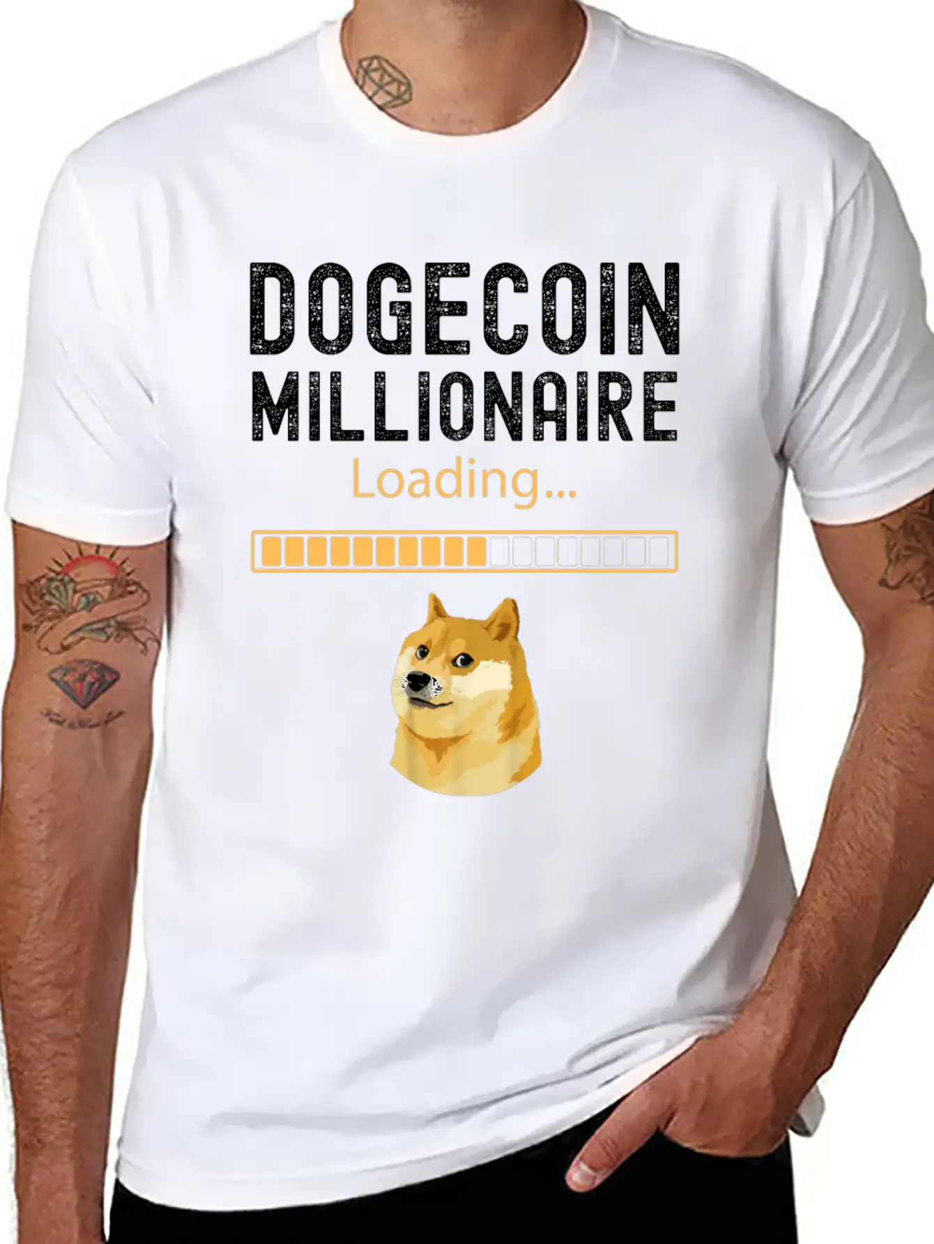 Dogecoin Millionaire Loading Funny Investor BTC Ho Comfortable Minimalist Graphic Tee – Summer Style Essential