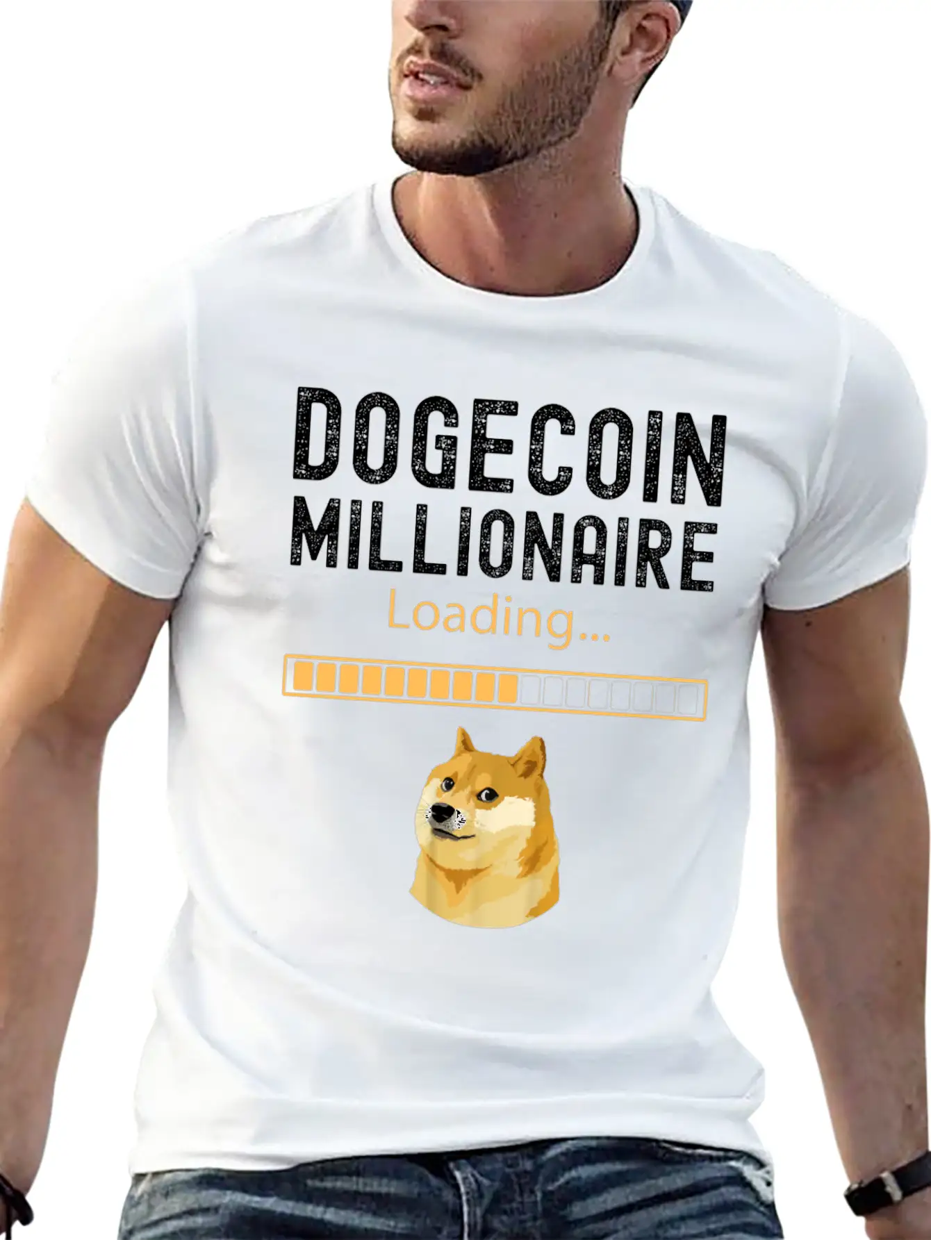 Dogecoin Millionaire Loading Funny Investor BTC Ho Comfortable Minimalist Graphic Tee – Summer Style Essential