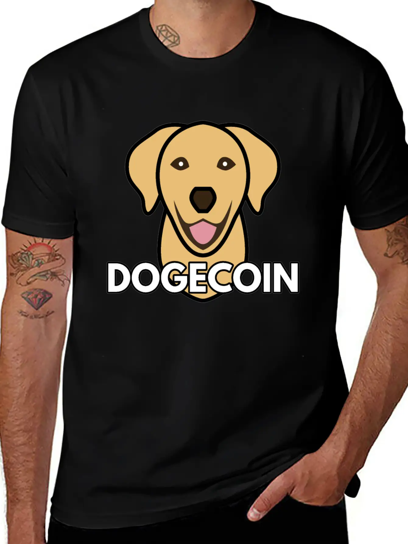 Dogecoin Stylish Everyday T-Shirt – Unisex Basic Cotton Tee