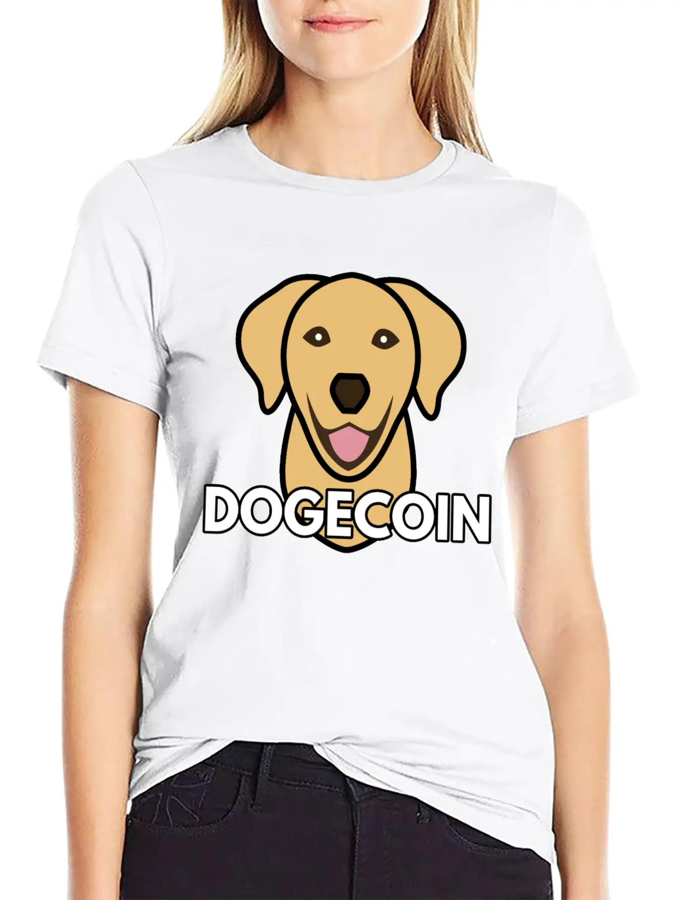Dogecoin Stylish Everyday T-Shirt – Unisex Basic Cotton Tee