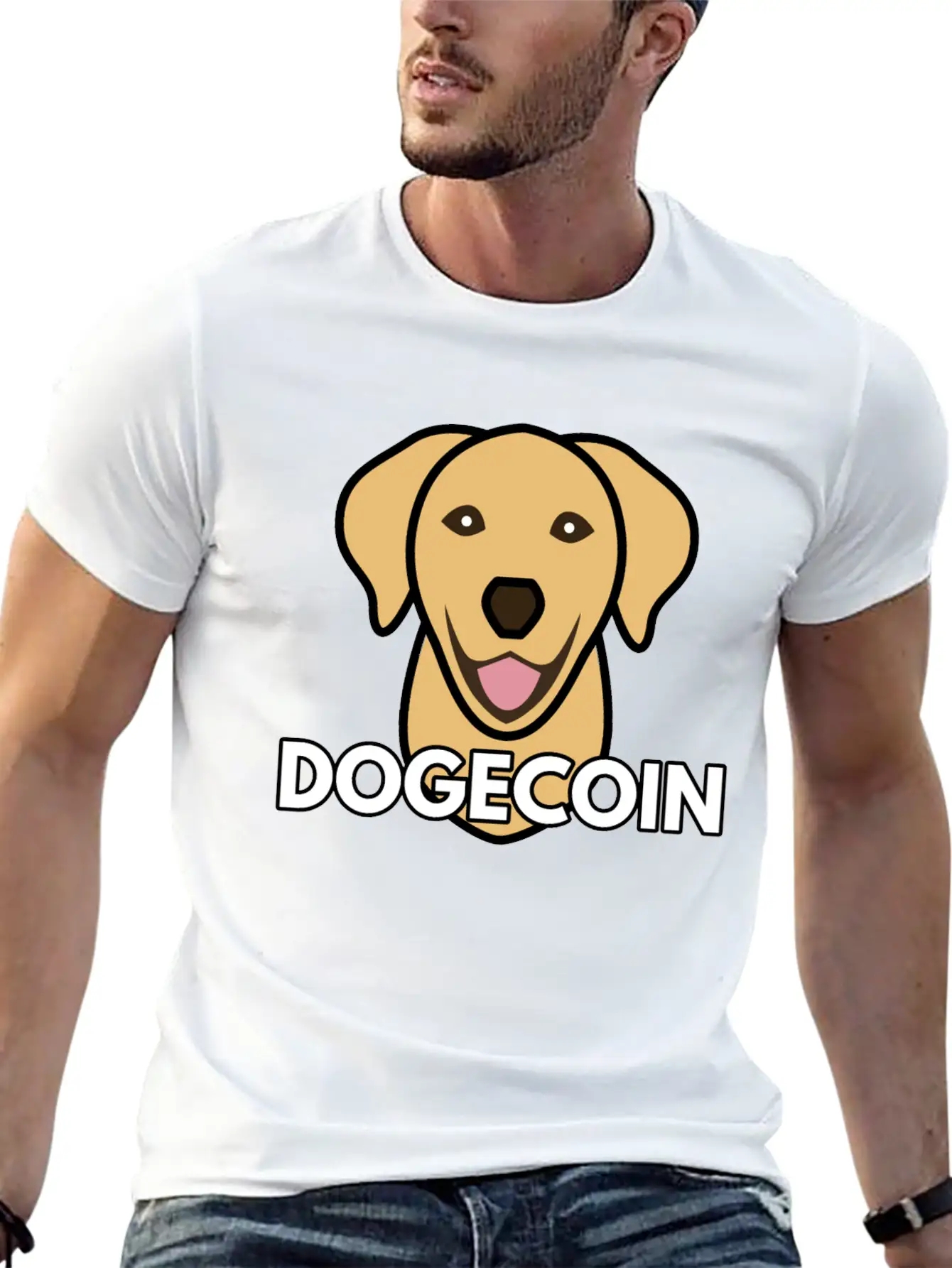 Dogecoin Stylish Everyday T-Shirt – Unisex Basic Cotton Tee