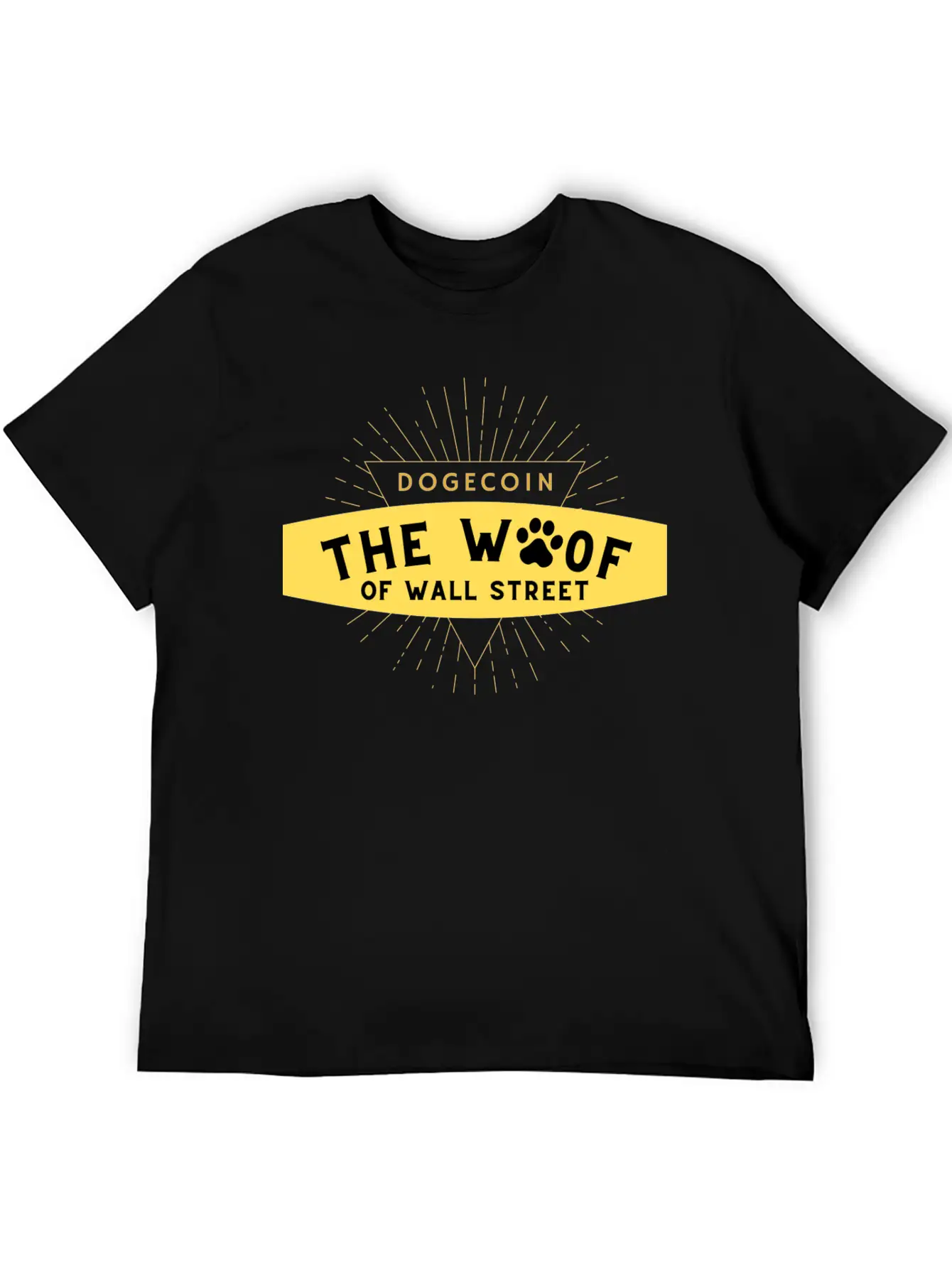 Dogecoin The Woof Unisex Short Sleeve Soft Cotton T-Shirt – Casual Everyday Wear