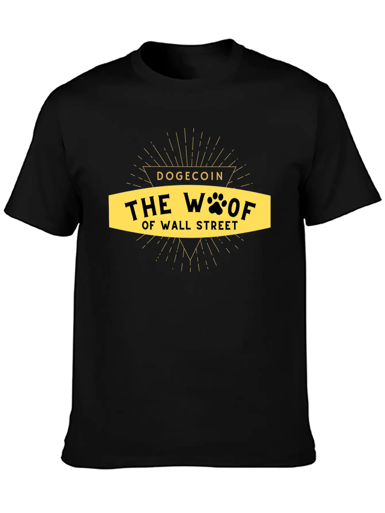 Dogecoin The Woof Unisex Short Sleeve Soft Cotton T-Shirt – Casual Everyday Wear