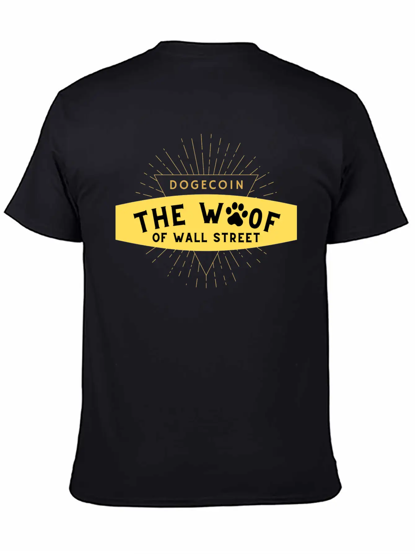 Dogecoin The Woof Unisex Short Sleeve Soft Cotton T-Shirt – Casual Everyday Wear
