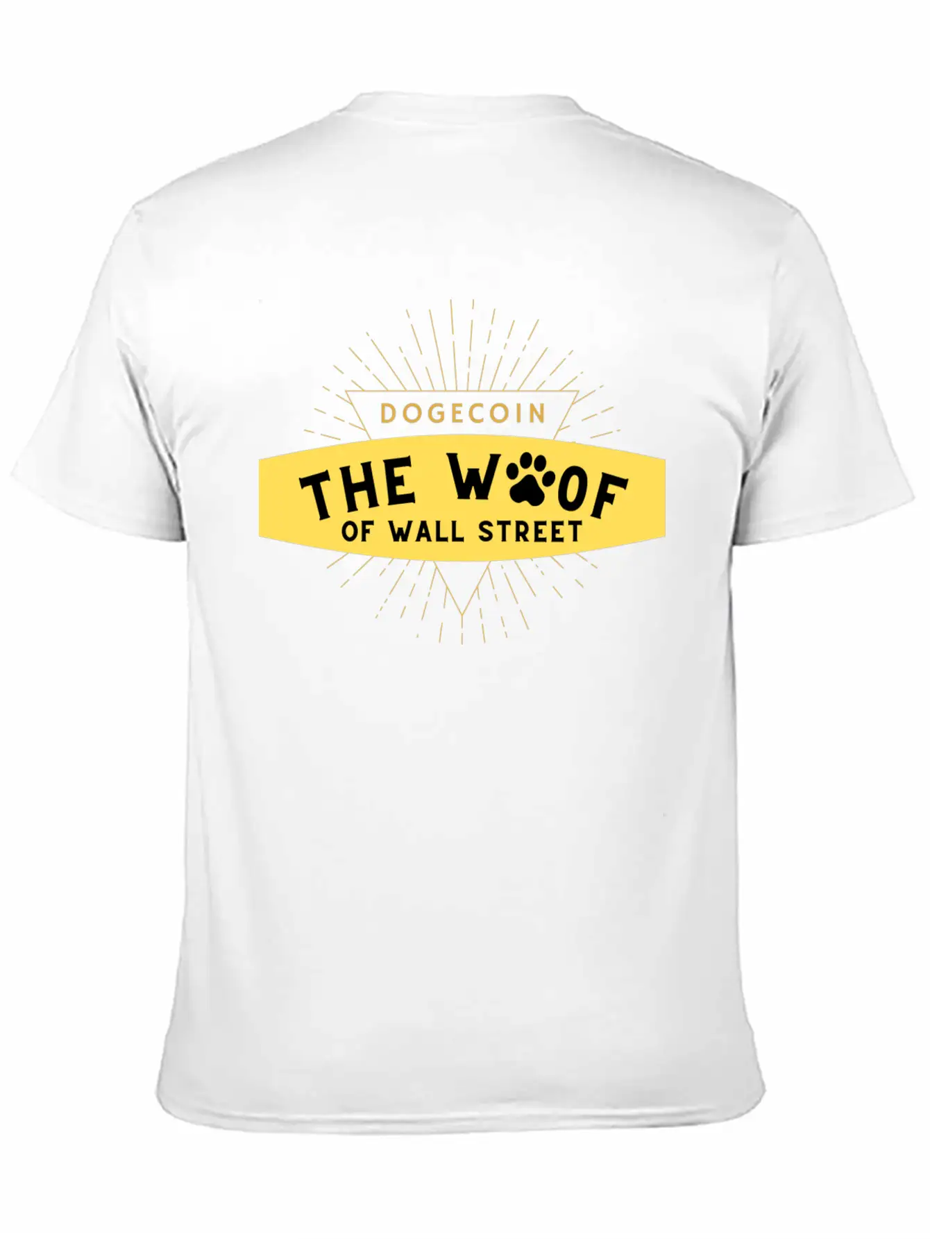 Dogecoin The Woof Unisex Short Sleeve Soft Cotton T-Shirt – Casual Everyday Wear