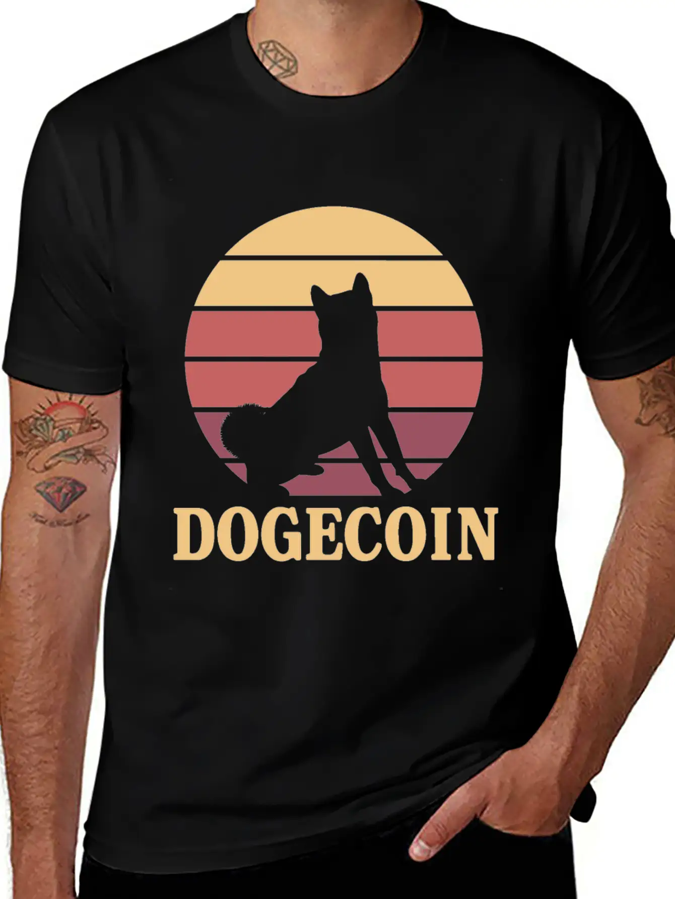 Dogecoin To The Moon! Comfortable Minimalist Graphic Tee – Summer Style Essential