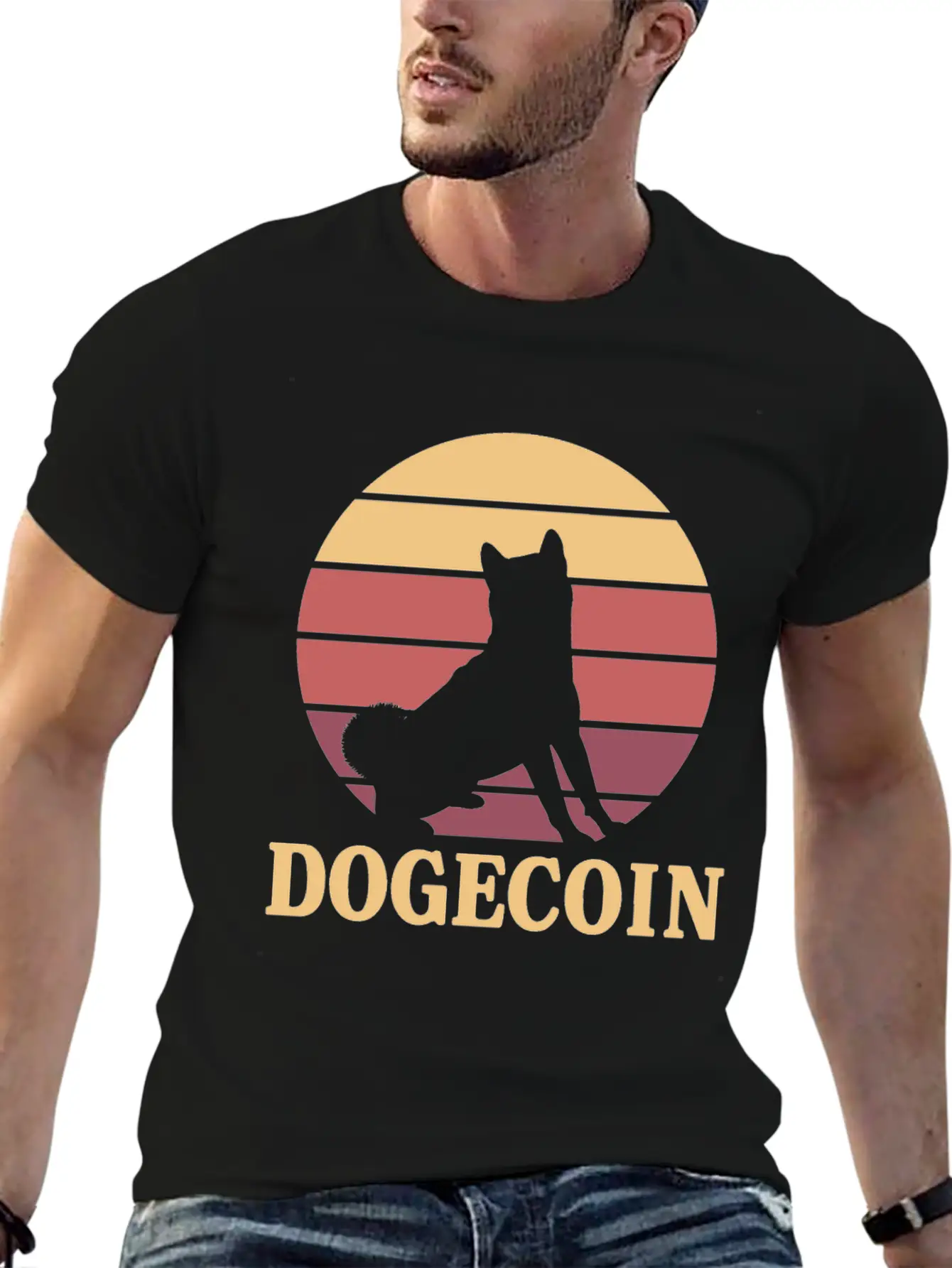 Dogecoin To The Moon! Comfortable Minimalist Graphic Tee – Summer Style Essential