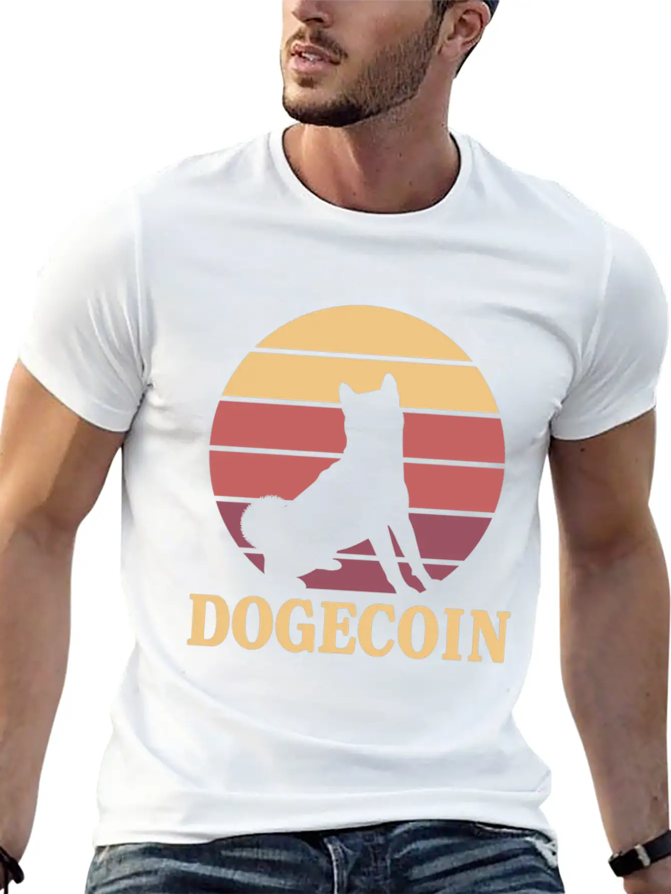 Dogecoin To The Moon! Comfortable Minimalist Graphic Tee – Summer Style Essential