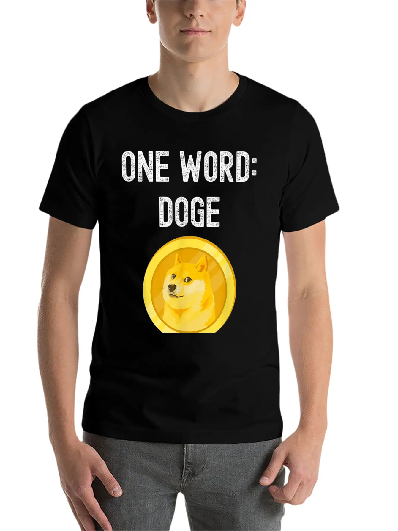 Dogecoin Unisex Short Sleeve Soft Cotton T-Shirt – Casual Everyday Wear