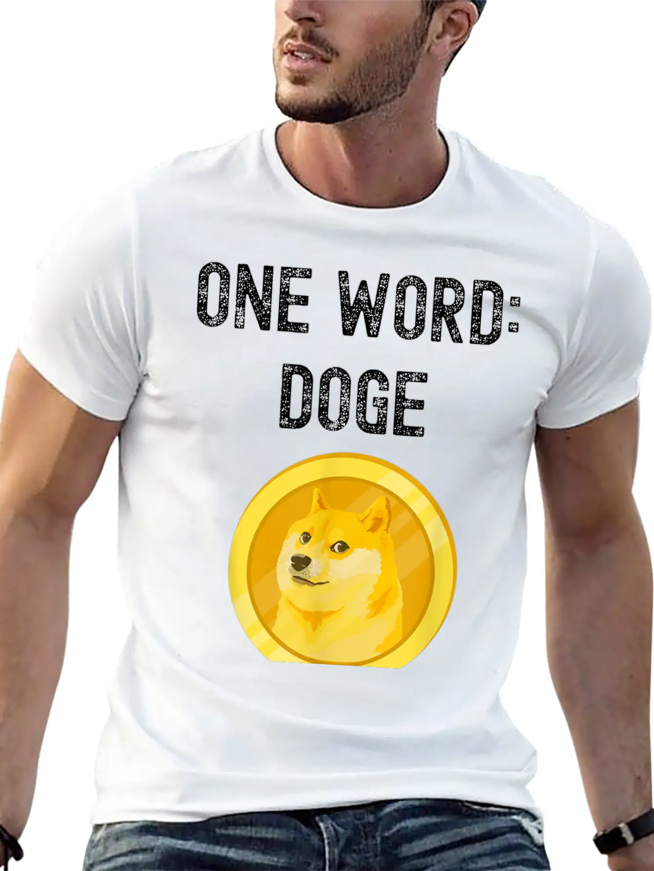 Dogecoin Unisex Short Sleeve Soft Cotton T-Shirt – Casual Everyday Wear