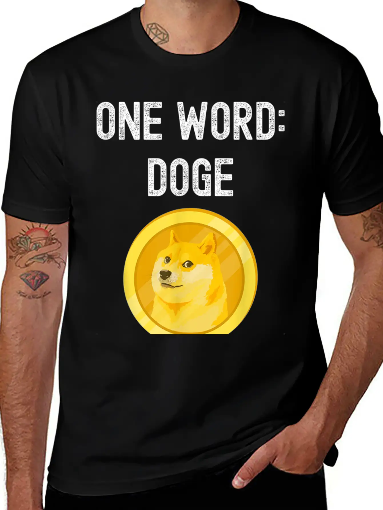 Dogecoin Unisex Short Sleeve Soft Cotton T-Shirt – Casual Everyday Wear
