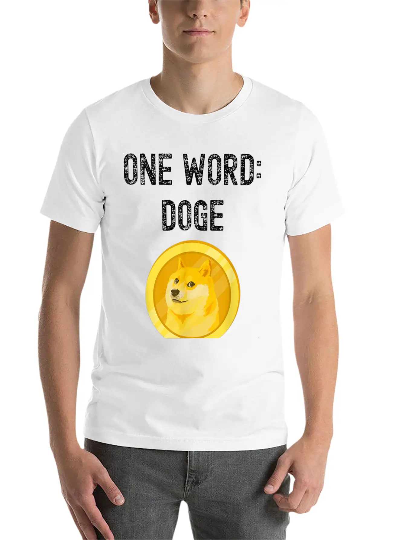 Dogecoin Unisex Short Sleeve Soft Cotton T-Shirt – Casual Everyday Wear