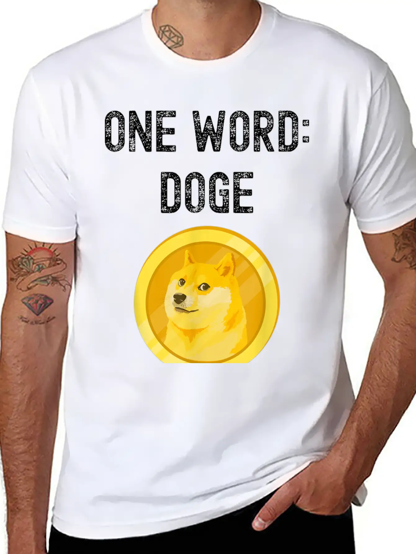 Dogecoin Unisex Short Sleeve Soft Cotton T-Shirt – Casual Everyday Wear