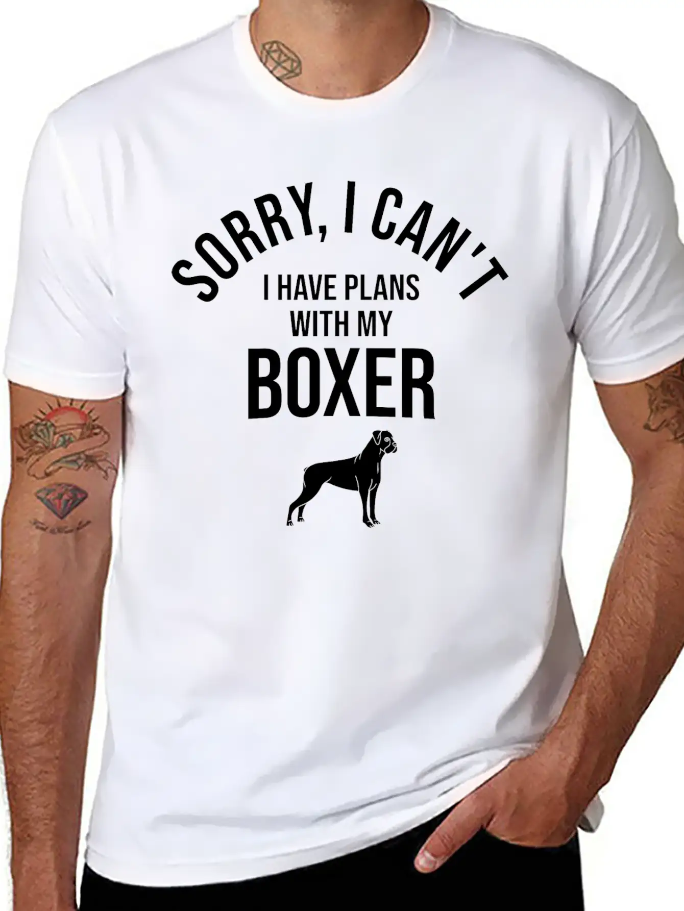 Dogs Dog Boxer Stylish Everyday T-Shirt – Unisex Basic Cotton Tee
