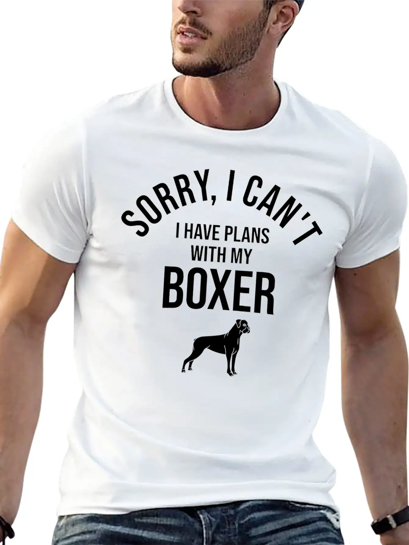 Dogs Dog Boxer Stylish Everyday T-Shirt – Unisex Basic Cotton Tee