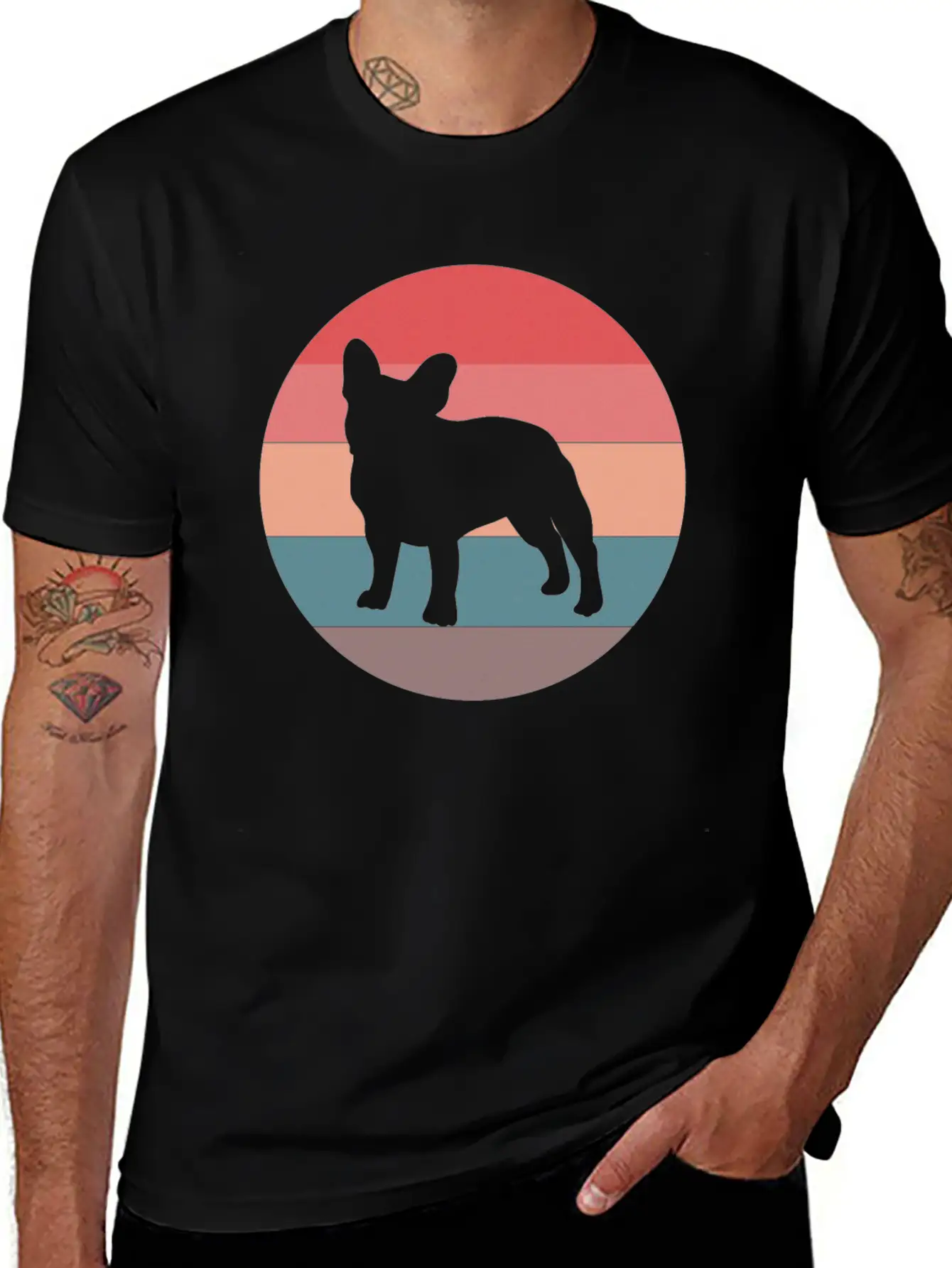 Dogs Dog Vintage Style Stylish Everyday T-Shirt – Unisex Basic Cotton Tee