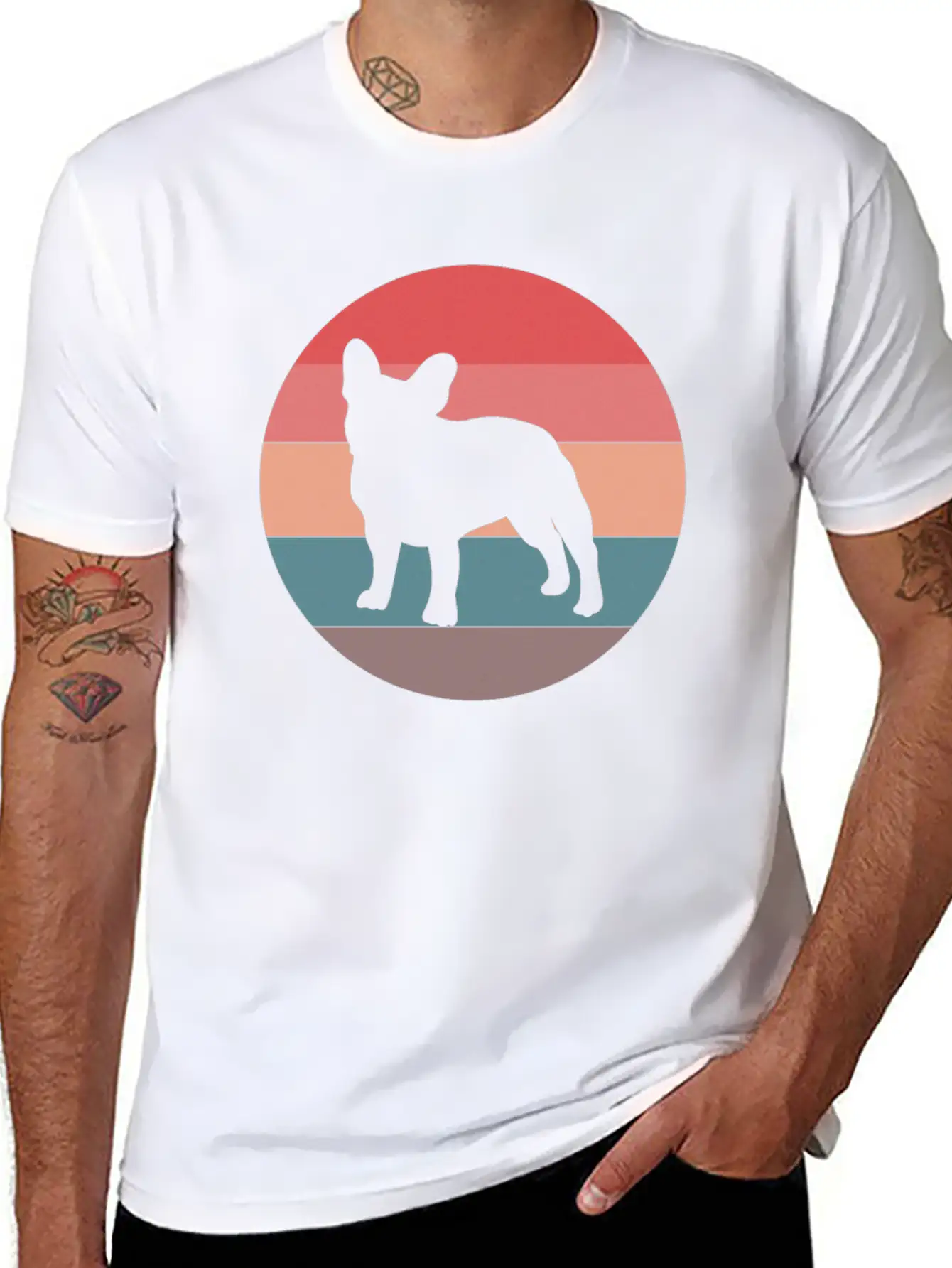 Dogs Dog Vintage Style Stylish Everyday T-Shirt – Unisex Basic Cotton Tee