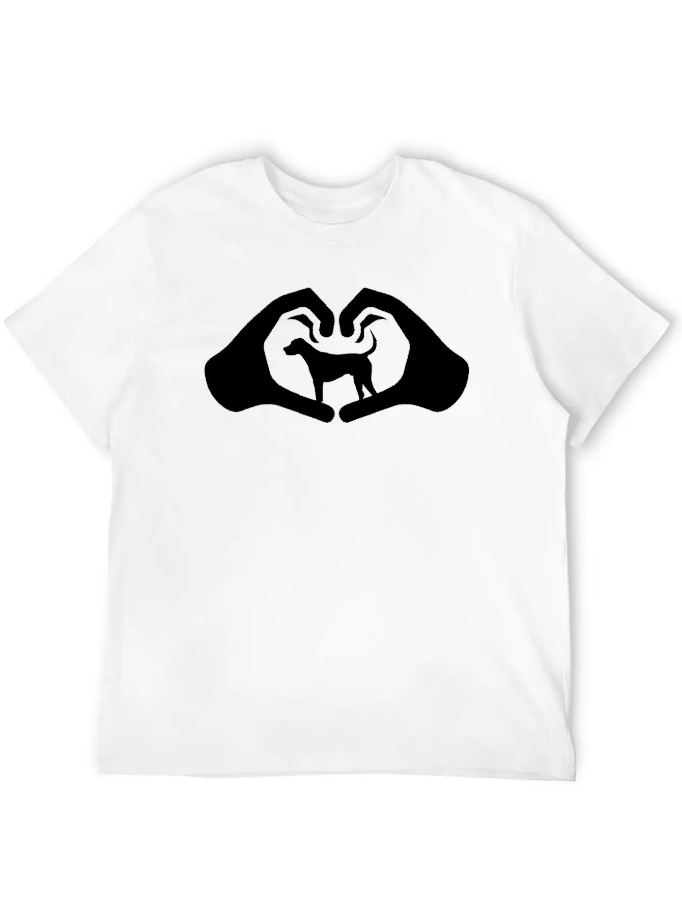 Dogs Heart Hands Heart Shape Gift Timeless Short Sleeve Tee – Comfy And Minimalist Design