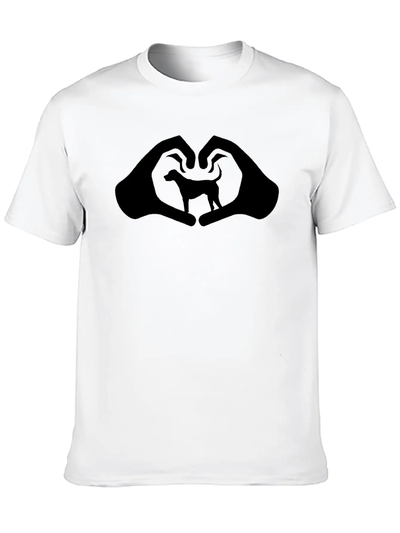 Dogs Heart Hands Heart Shape Gift Timeless Short Sleeve Tee – Comfy And Minimalist Design