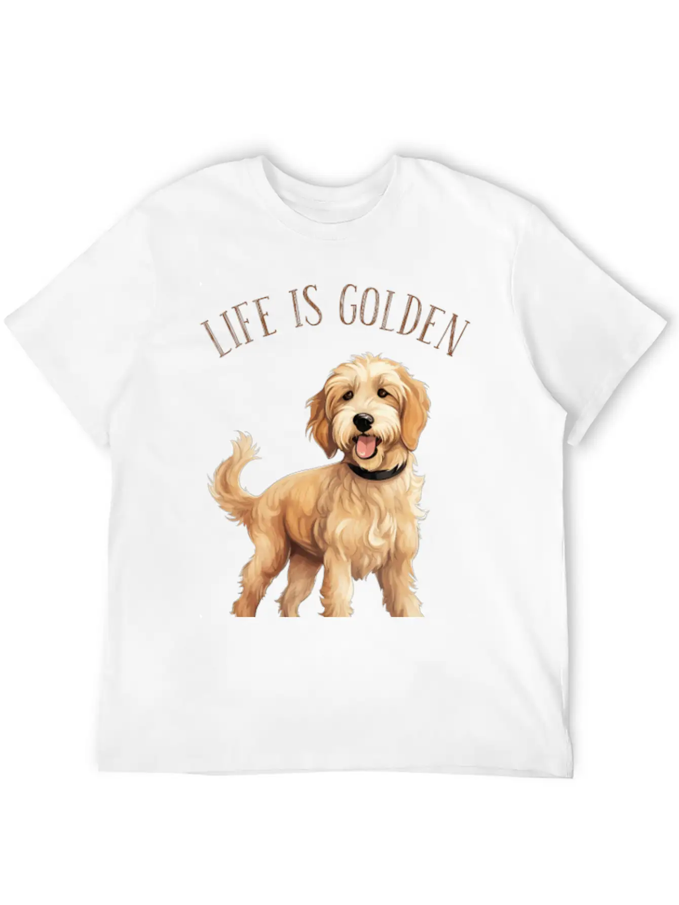 Dogs Lovers, Life Is Golden, With My Doodle Dogs Timeless Short Sleeve Tee – Comfy And Minimalist Design