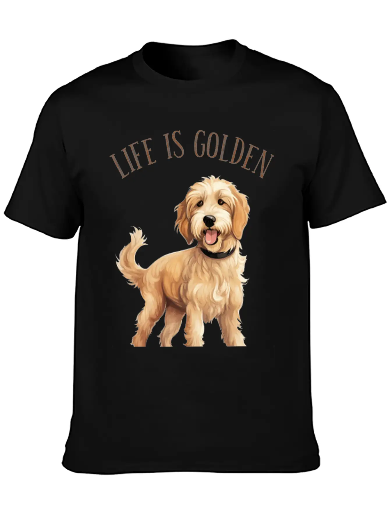 Dogs Lovers, Life Is Golden, With My Doodle Dogs Timeless Short Sleeve Tee – Comfy And Minimalist Design