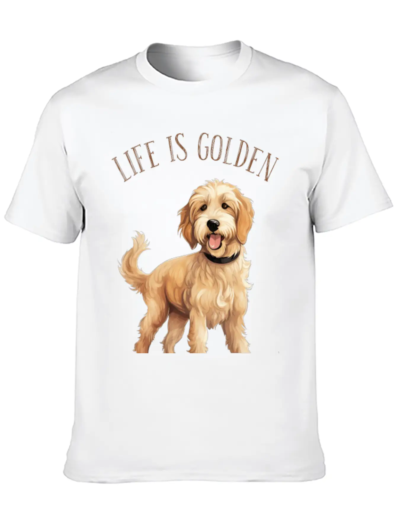 Dogs Lovers, Life Is Golden, With My Doodle Dogs Timeless Short Sleeve Tee – Comfy And Minimalist Design